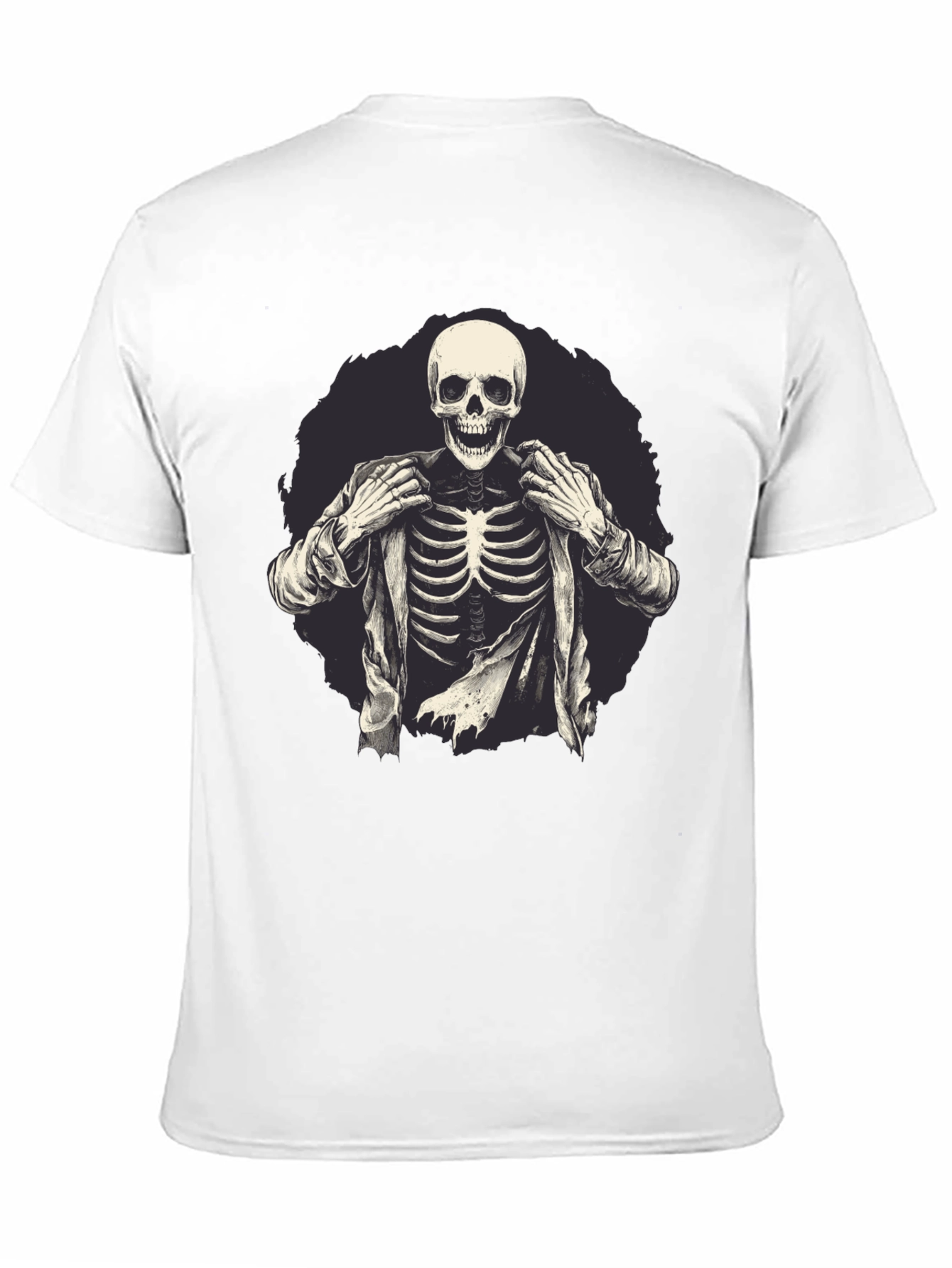 Skeleton in Suit Graphic Tee - Black