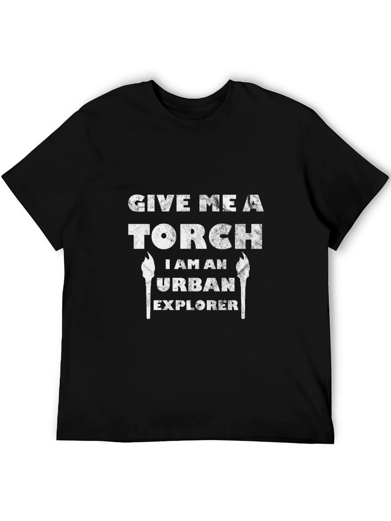 Give Me a Torch Urban Explorer Black Graphic Tee