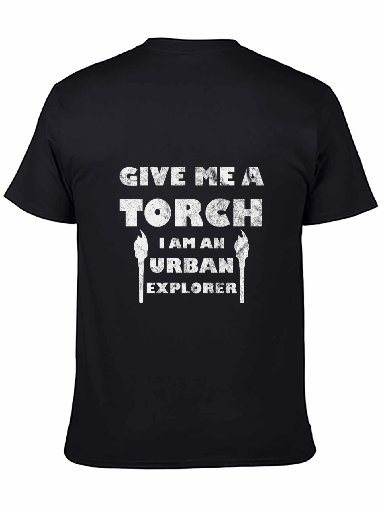Give Me a Torch Urban Explorer Black Graphic Tee
