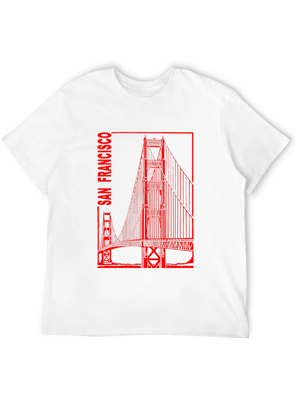 San Francisco Bridge Graphic Tee - Black Cotton T-Shirt