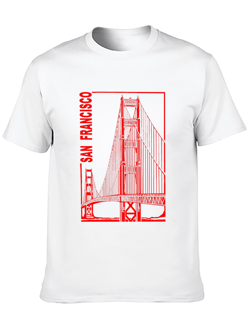 San Francisco Bridge Graphic Tee - Black Cotton T-Shirt
