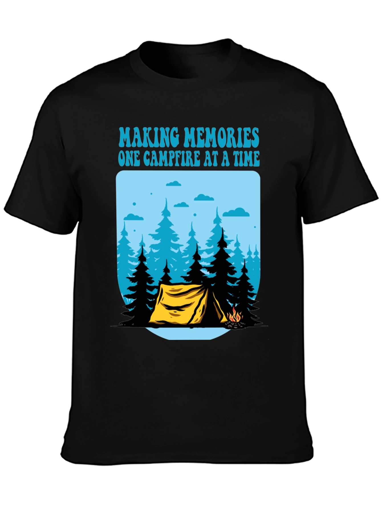 Camping Memories T-Shirt - Campfire Design