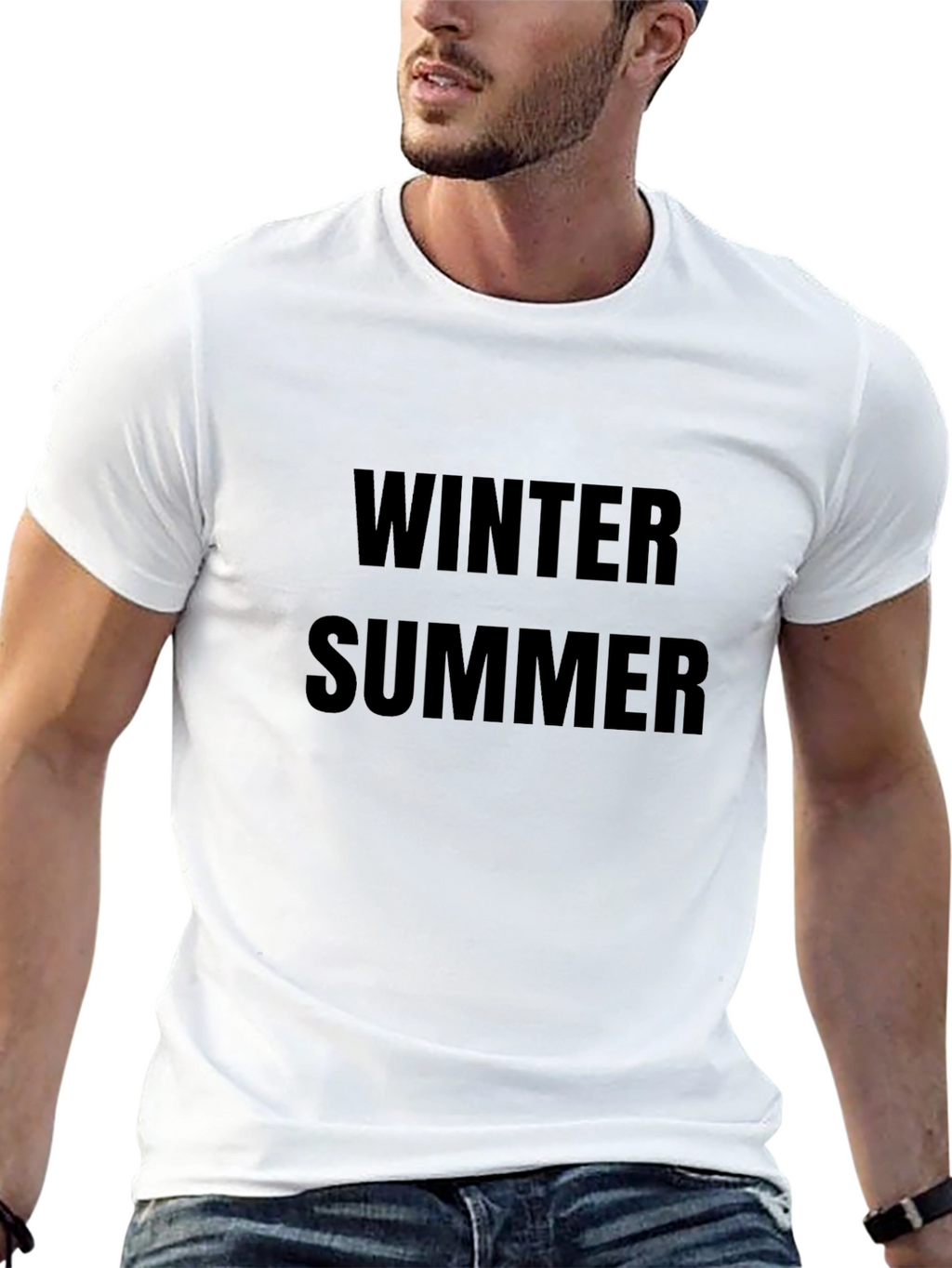 Winter Summer Graphic Tee - Unisex Black T-Shirt