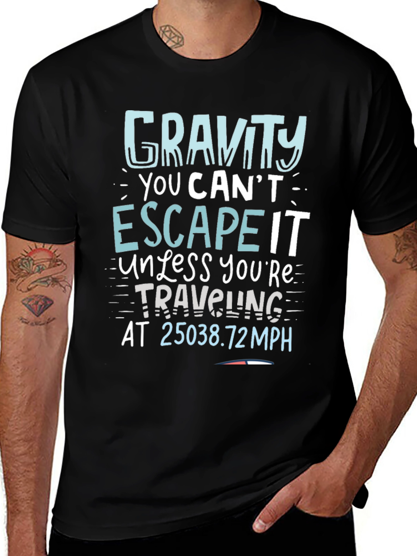 Gravity Escape Speed T-Shirt - Novelty Science Tee