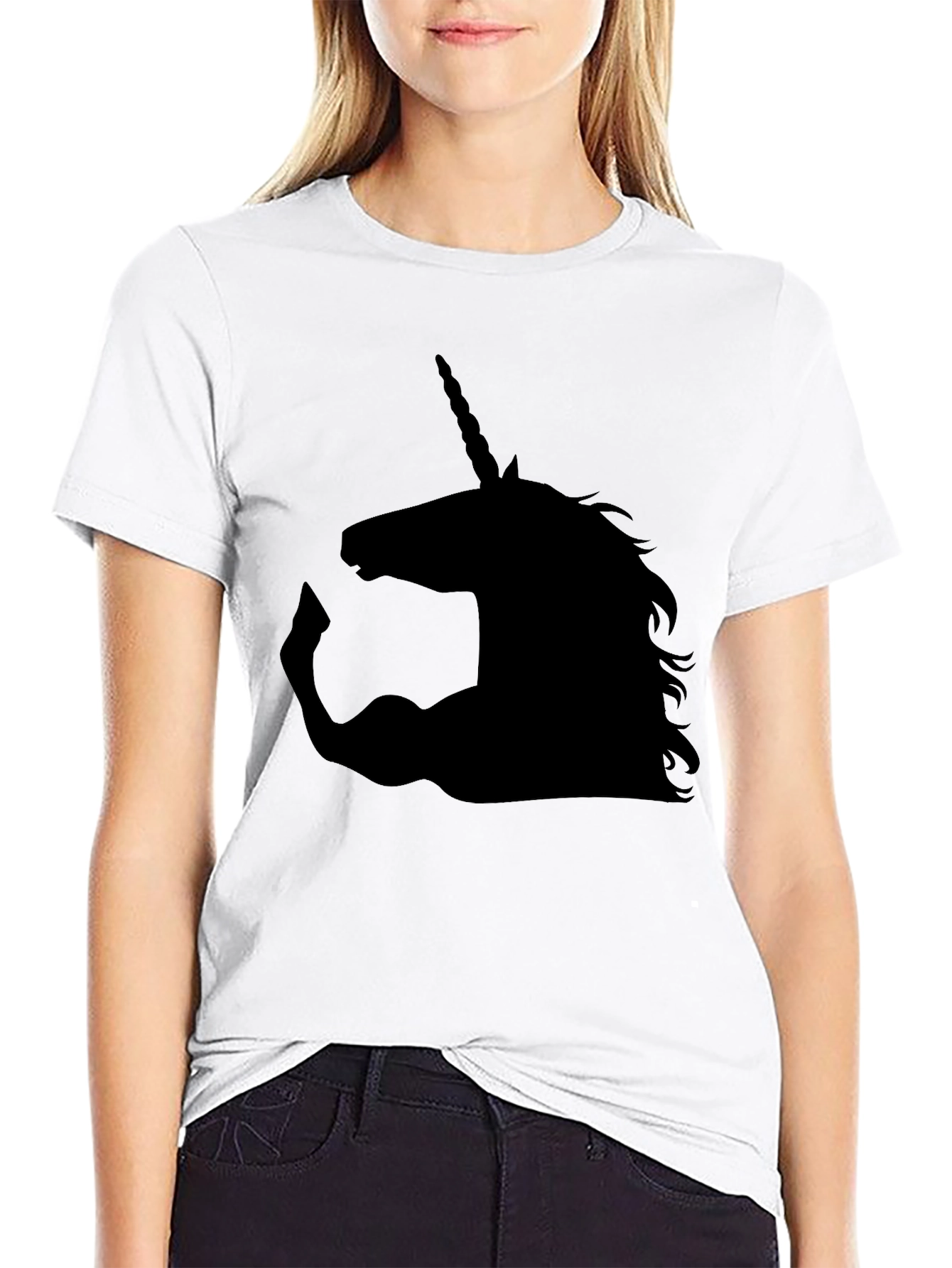 Unicorn Strong Arm T-Shirt - Black