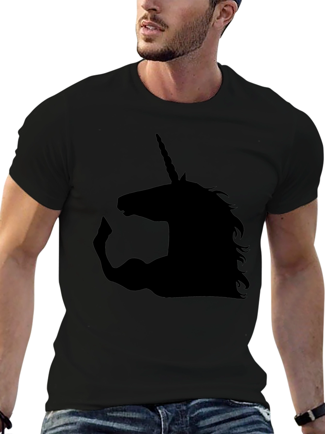 Unicorn Strong Arm T-Shirt - Black
