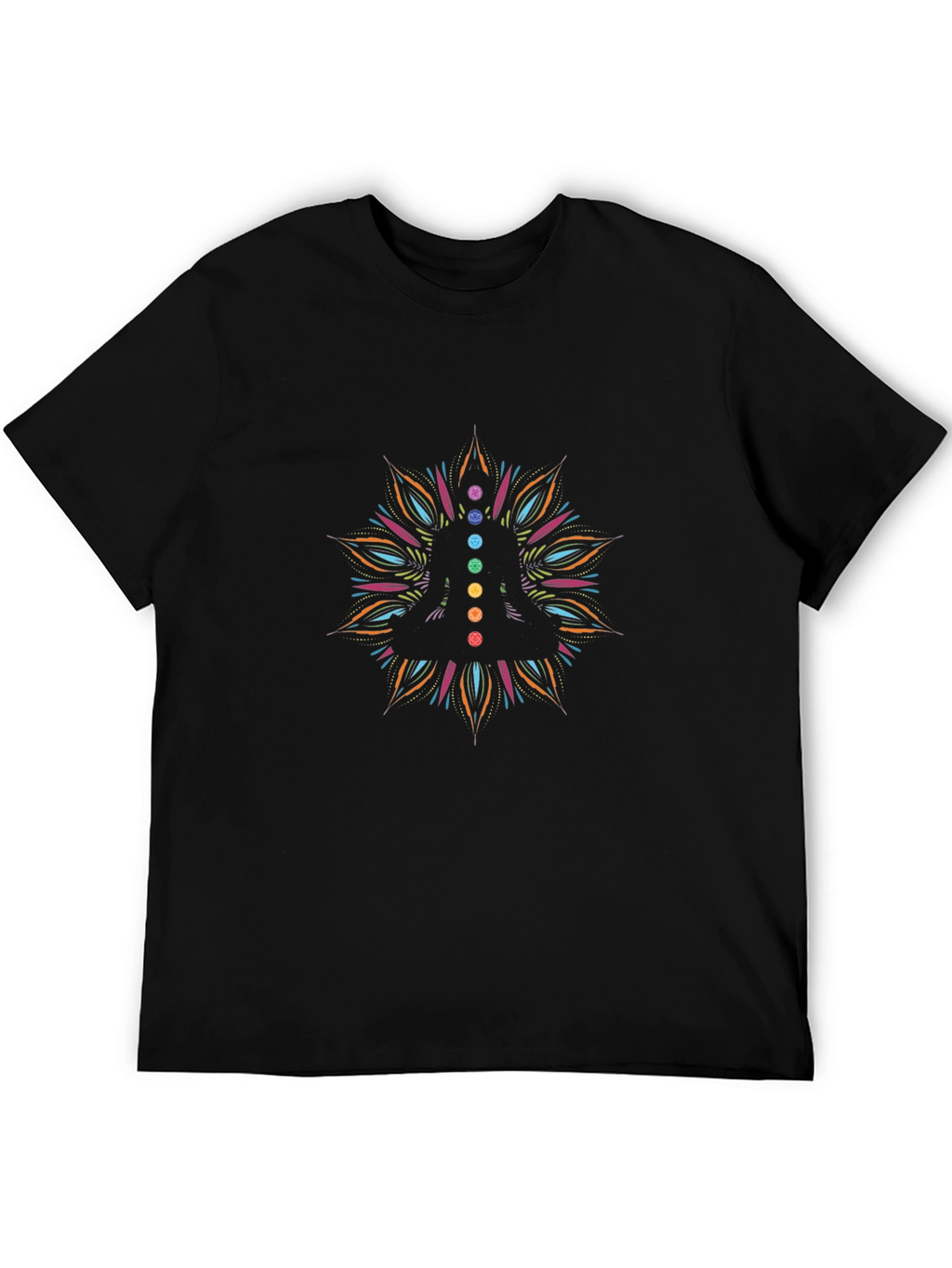 Chakra Mandala Black T-Shirt