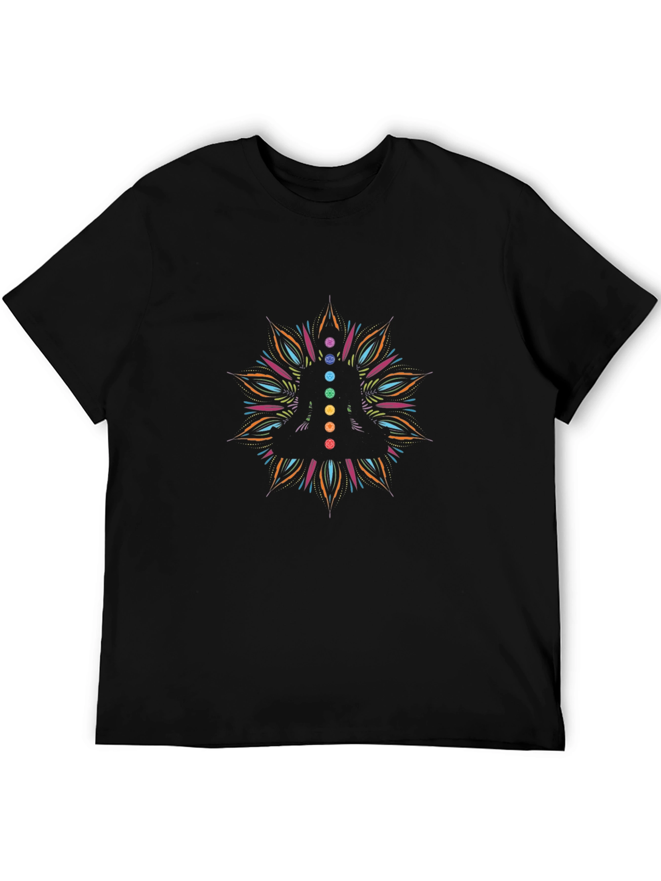 Chakra Mandala Black T-Shirt