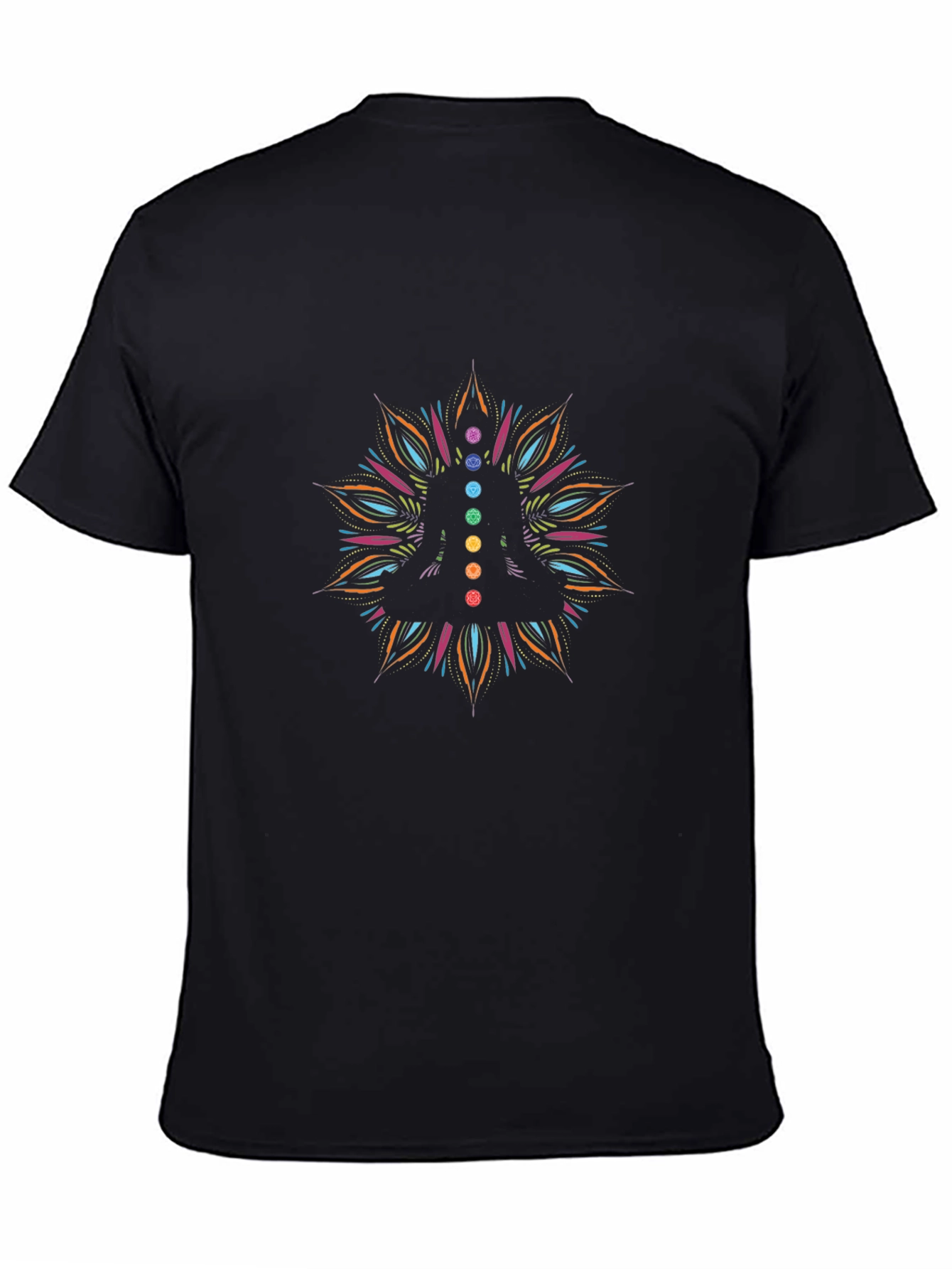 Chakra Mandala Black T-Shirt