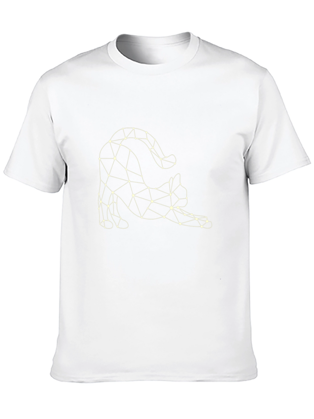 Geometric Cat T-Shirt - Stylish Graphic Tee