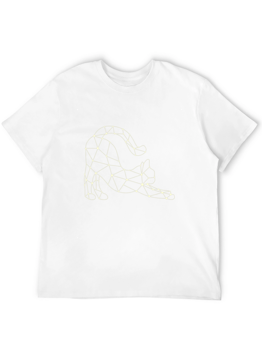 Geometric Cat T-Shirt - Stylish Graphic Tee