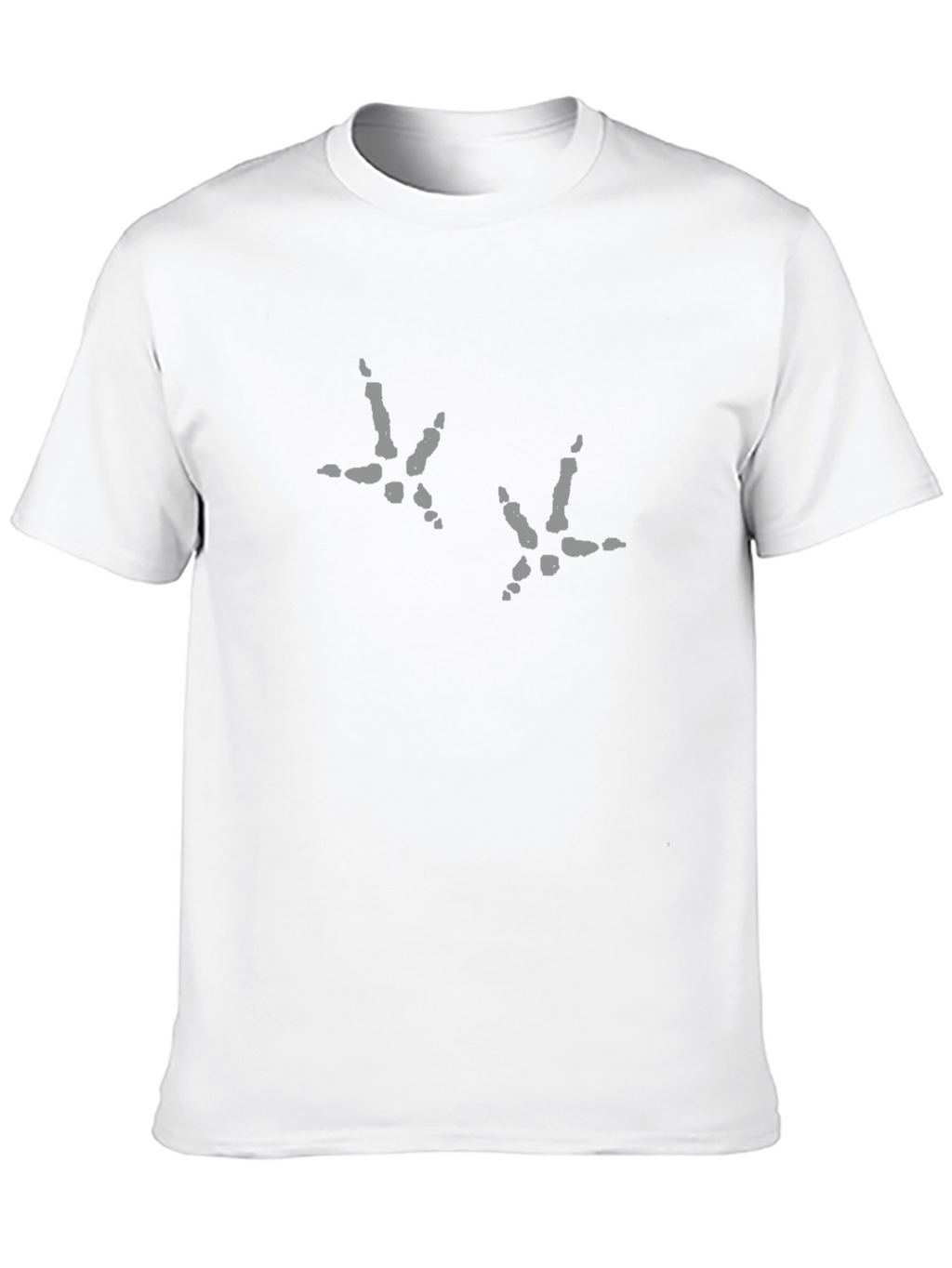 Funny Chicken Footprint Black T-Shirt