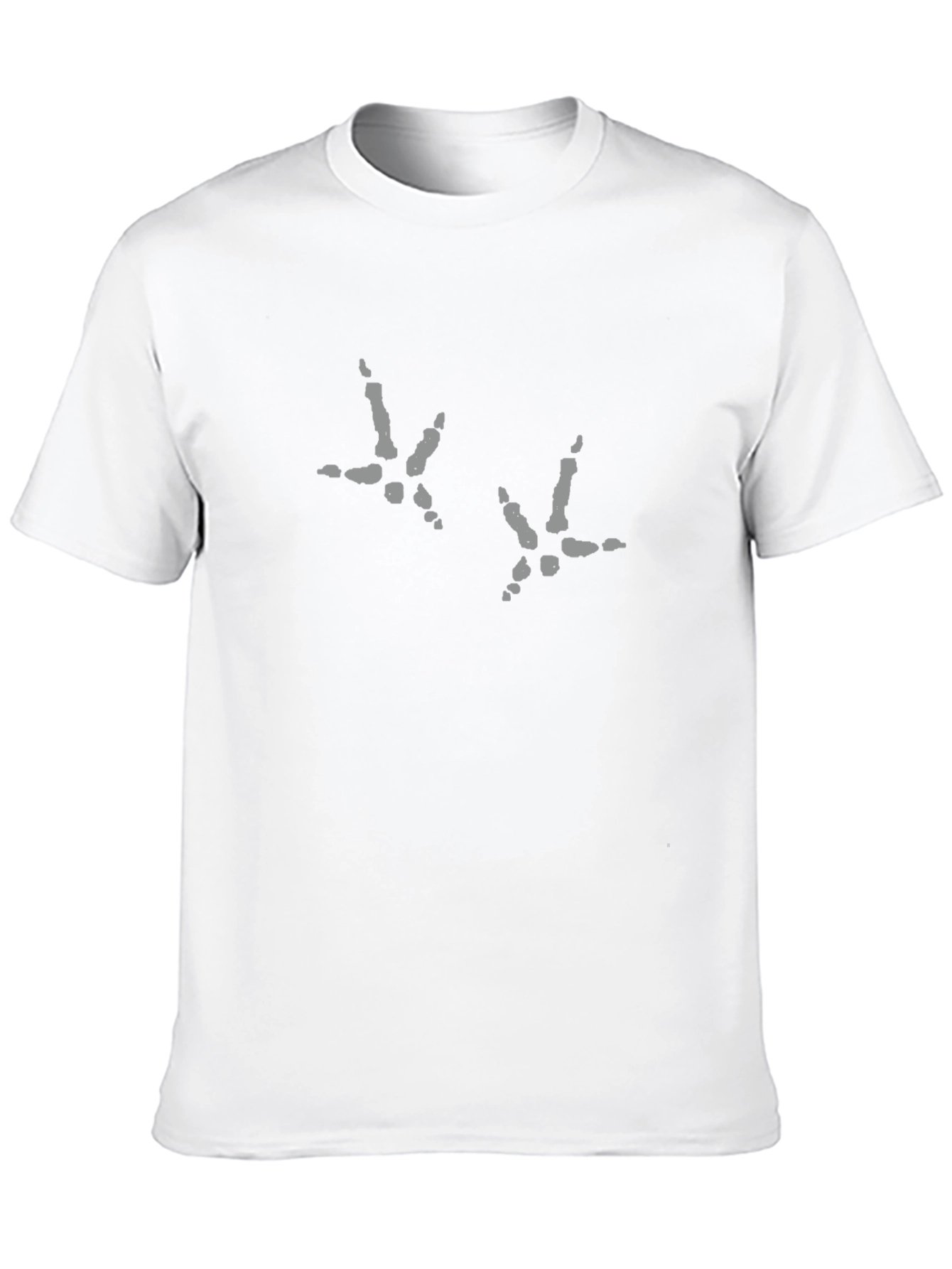 Funny Chicken Footprint Black T-Shirt