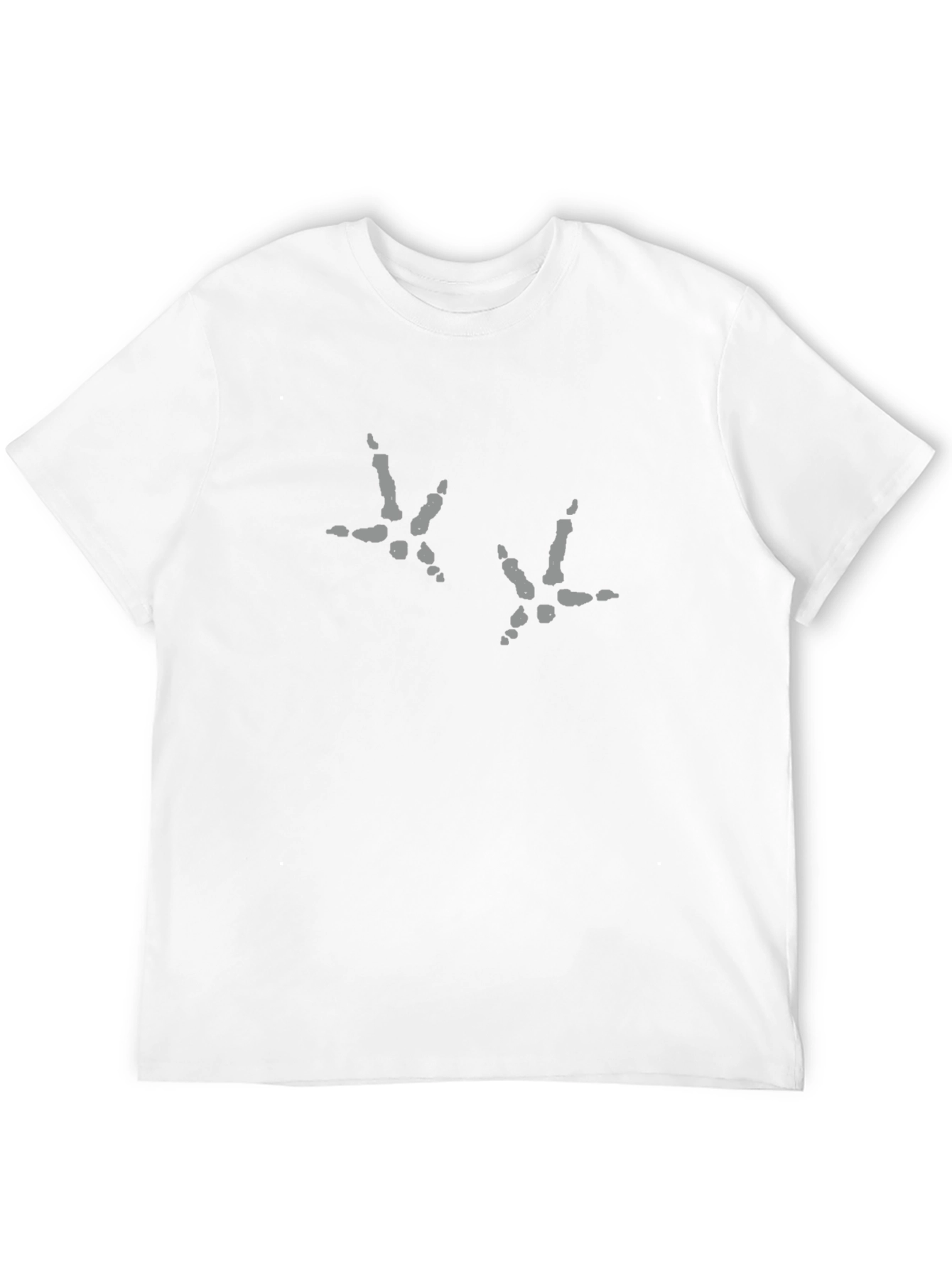 Funny Chicken Footprint Black T-Shirt