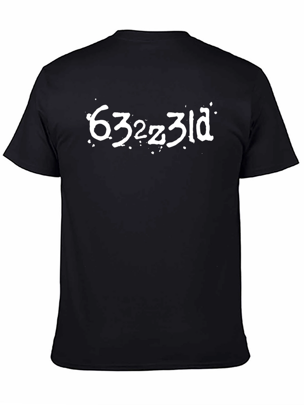 Unique Black T-Shirt with Distressed Lettering