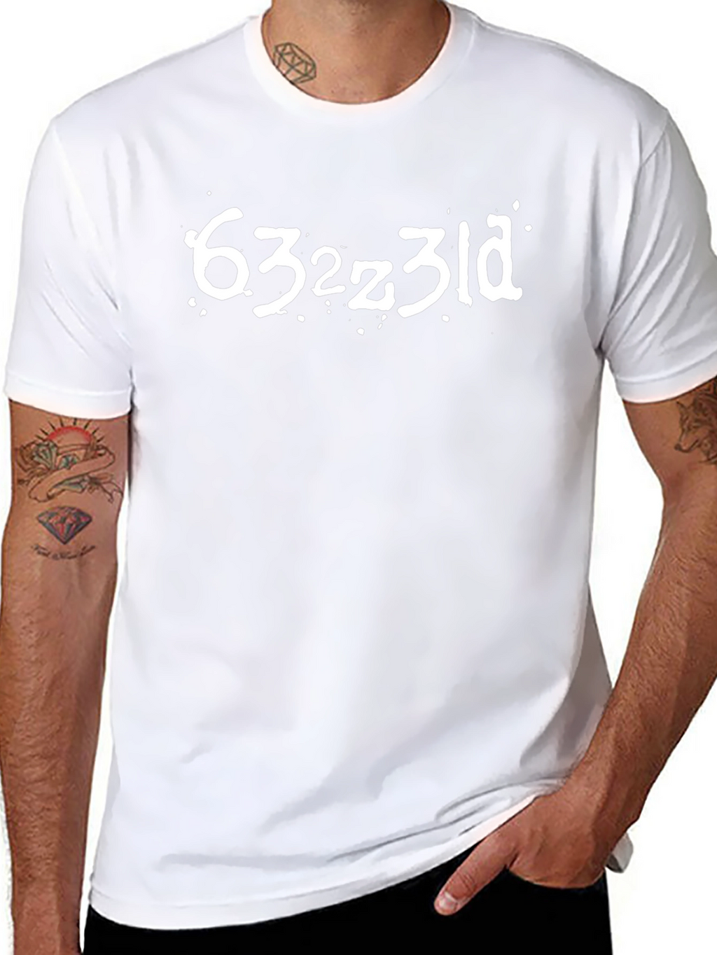 Unique Black T-Shirt with Distressed Lettering