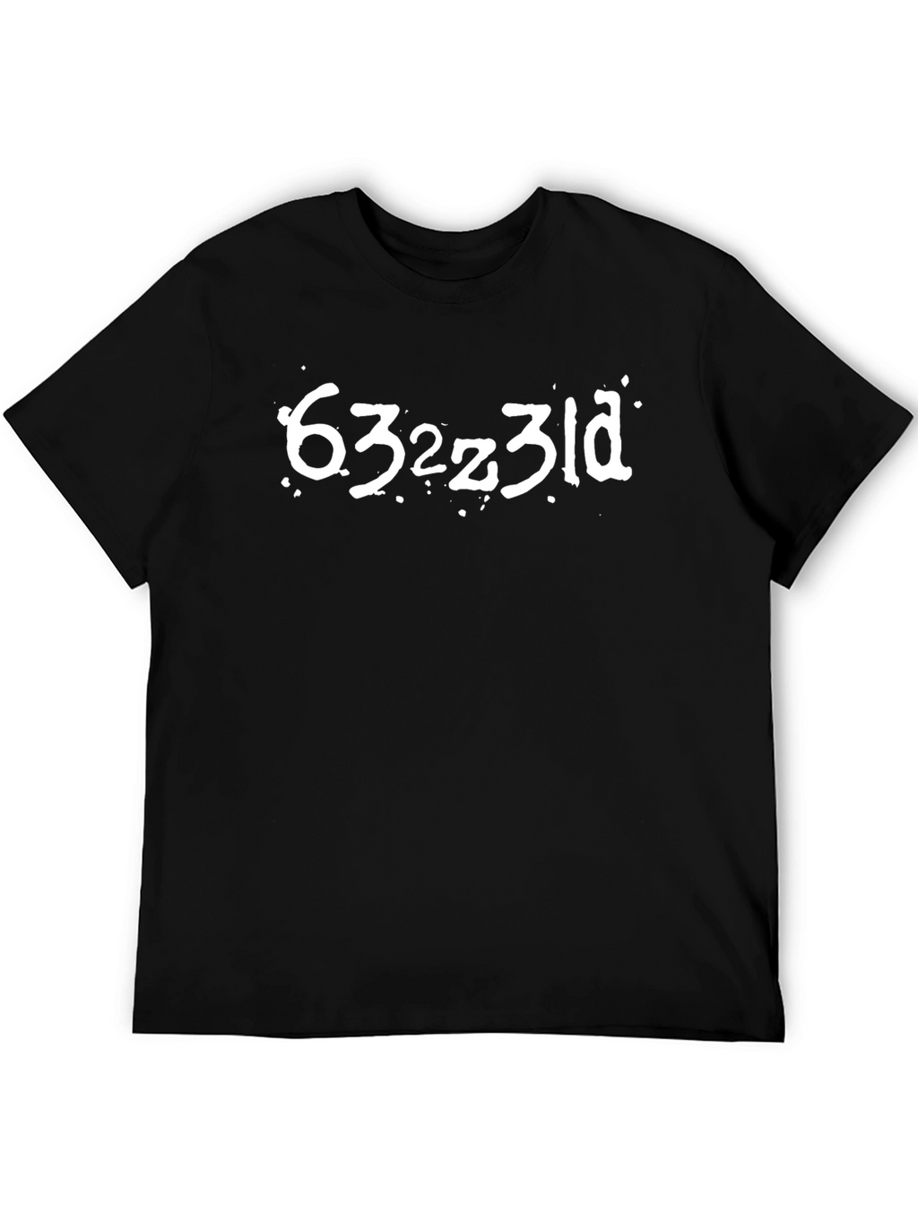 Unique Black T-Shirt with Distressed Lettering