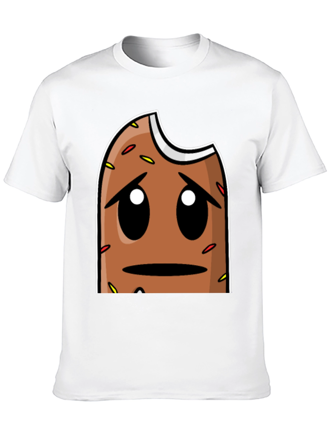 Sad Donut Graphic T-Shirt - Black Comfort Fit