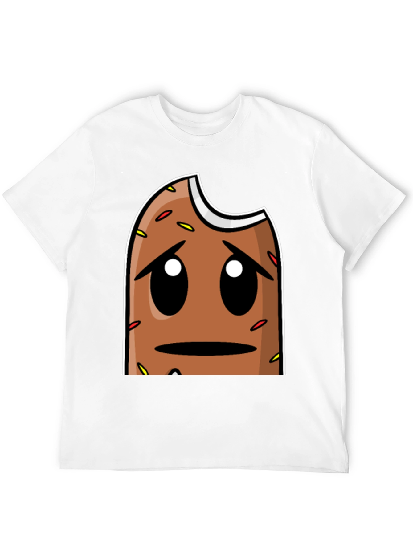 Sad Donut Graphic T-Shirt - Black Comfort Fit
