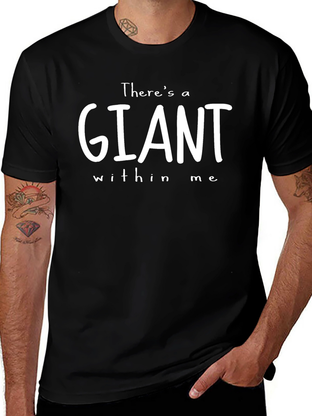 Giant Within Me Graphic T-Shirt - Black