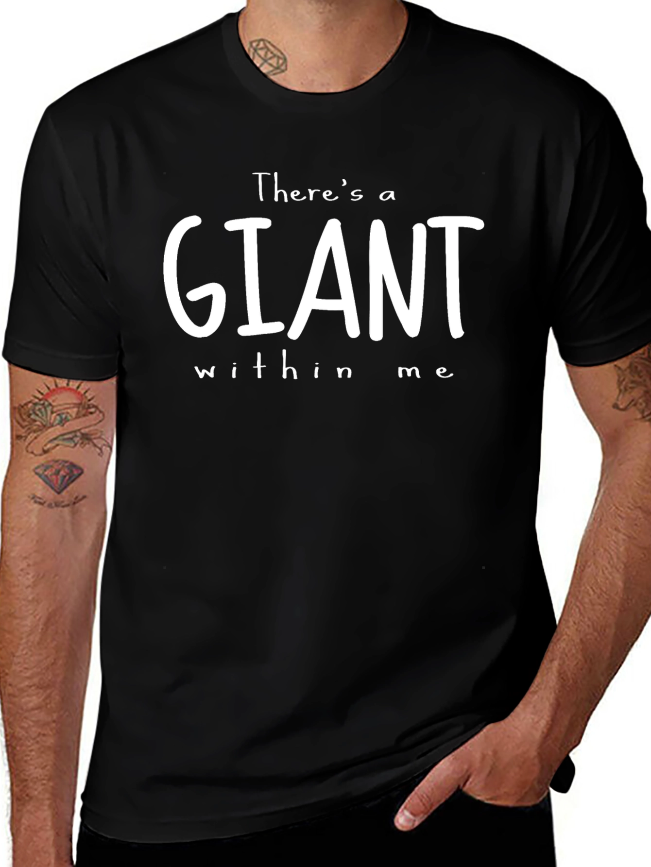 Giant Within Me Graphic T-Shirt - Black