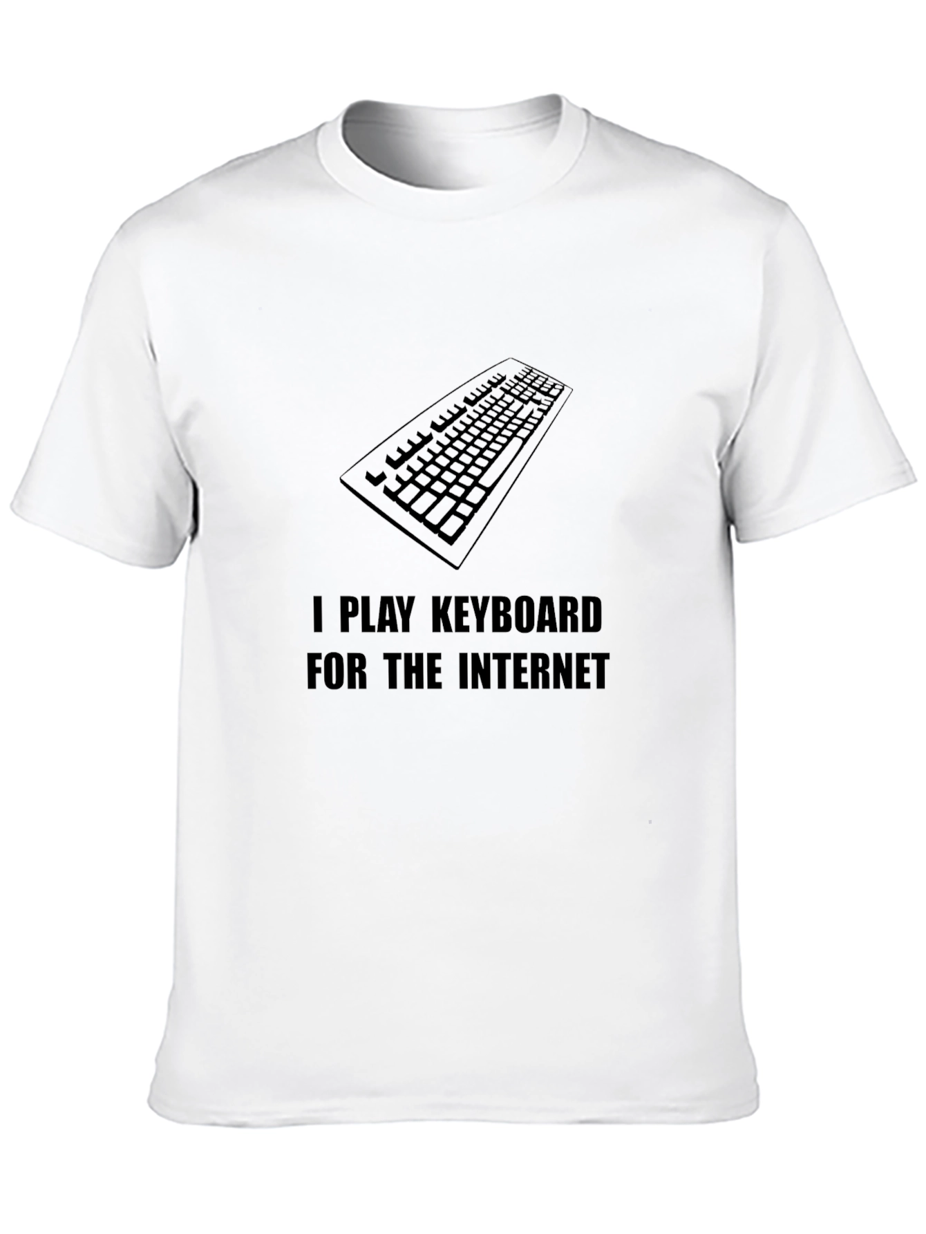 I Play Keyboard for the Internet Black T-Shirt