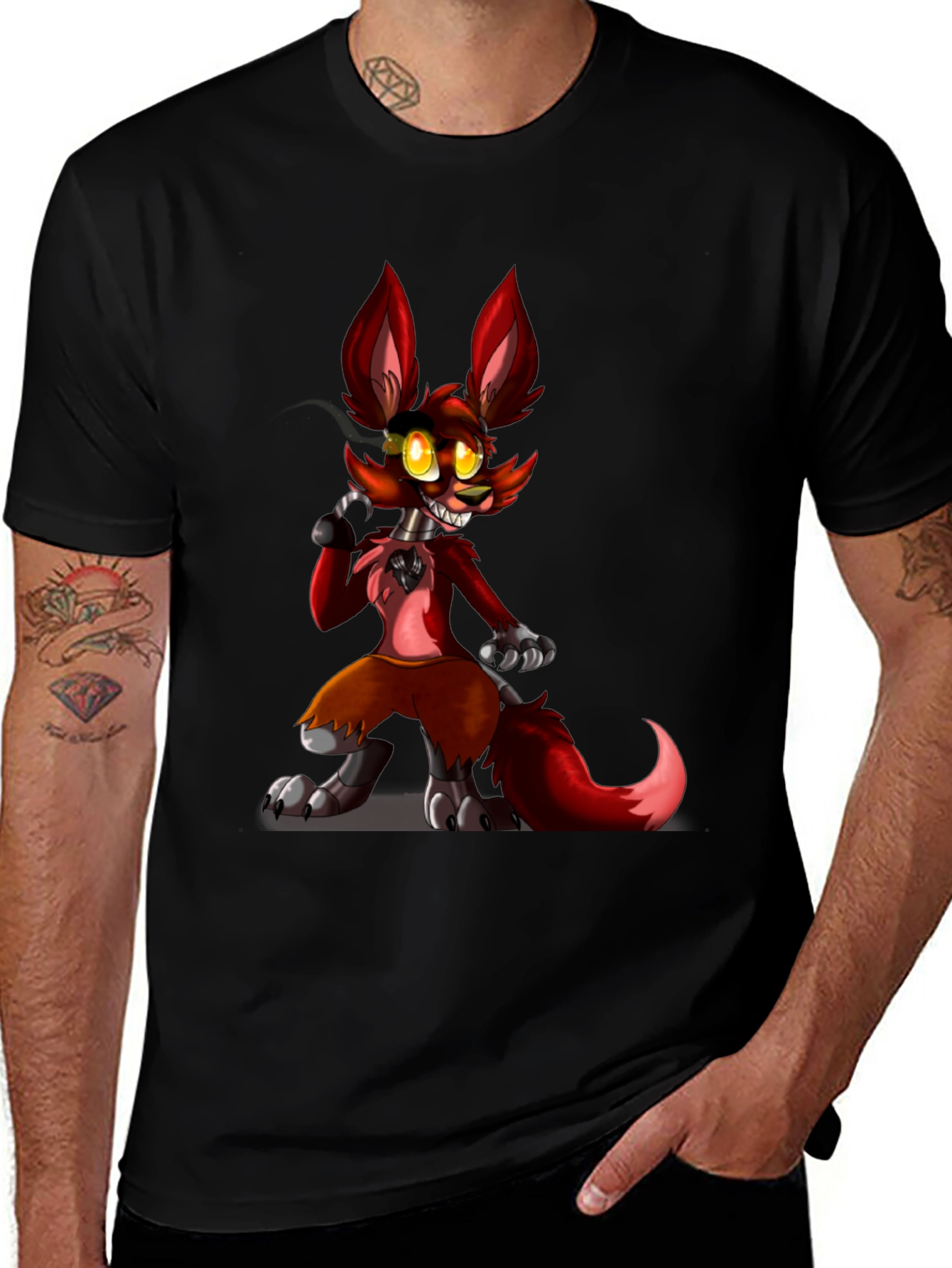 Foxy Five Nights at Freddys Black T-Shirt