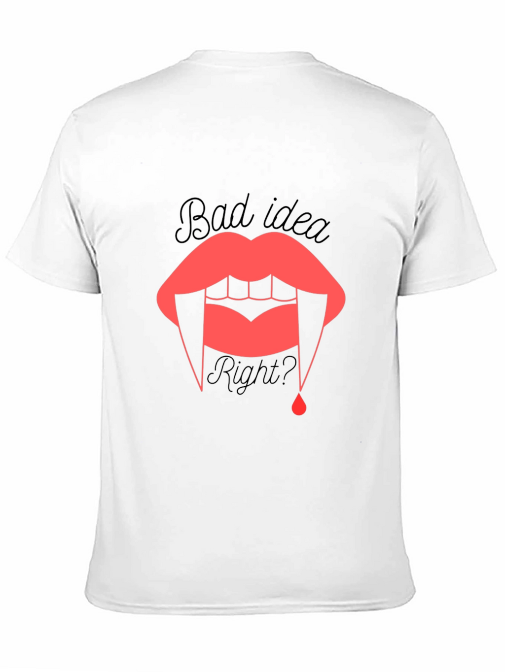 Bad Idea? Vampire Lip Graphic Tee - Black