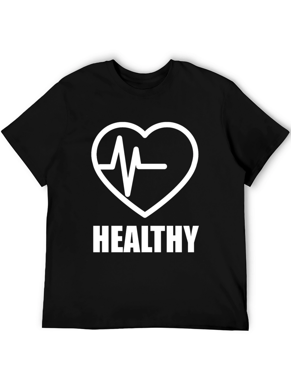Healthy Heartbeat Graphic T-Shirt - Black