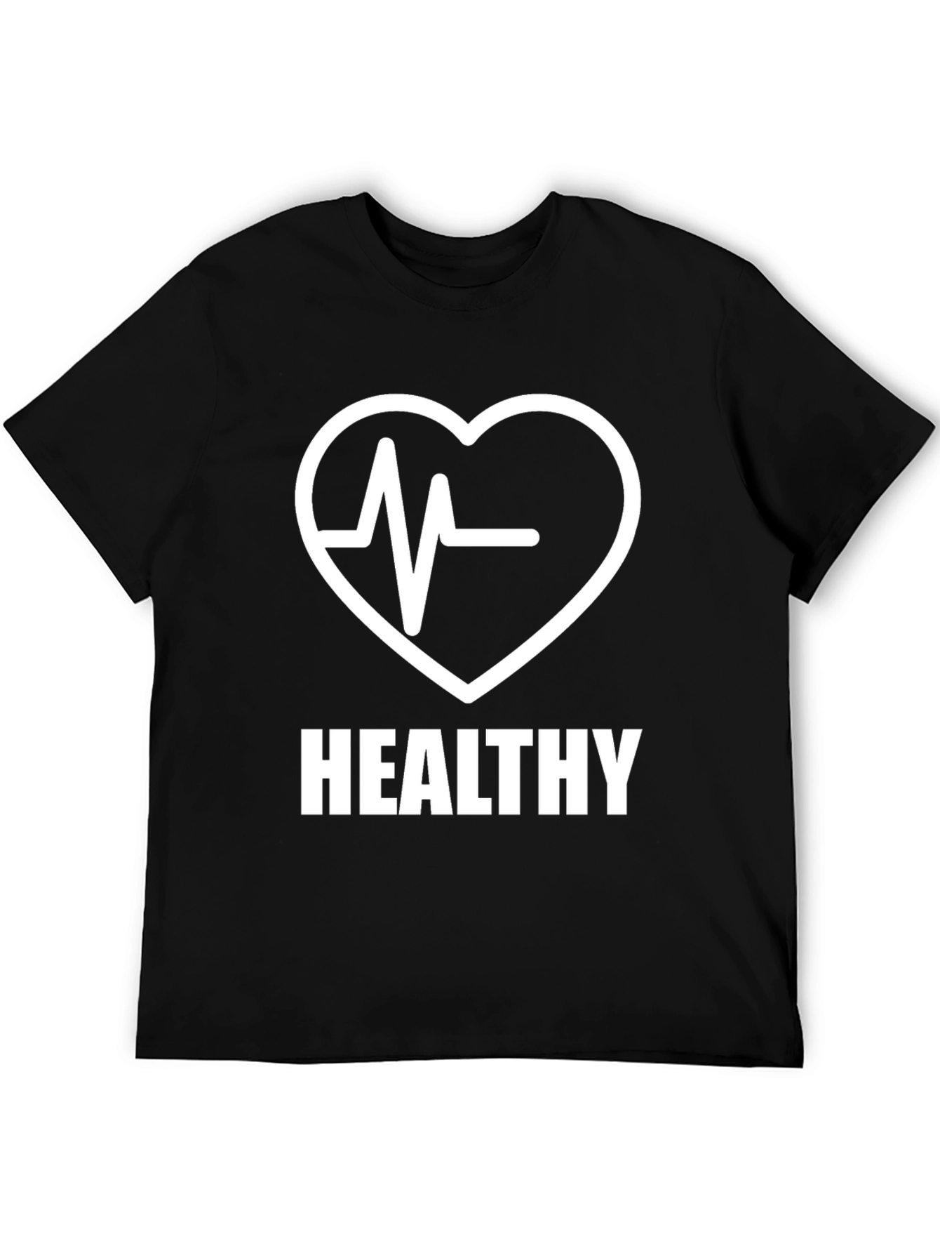 Healthy Heartbeat Graphic T-Shirt - Black
