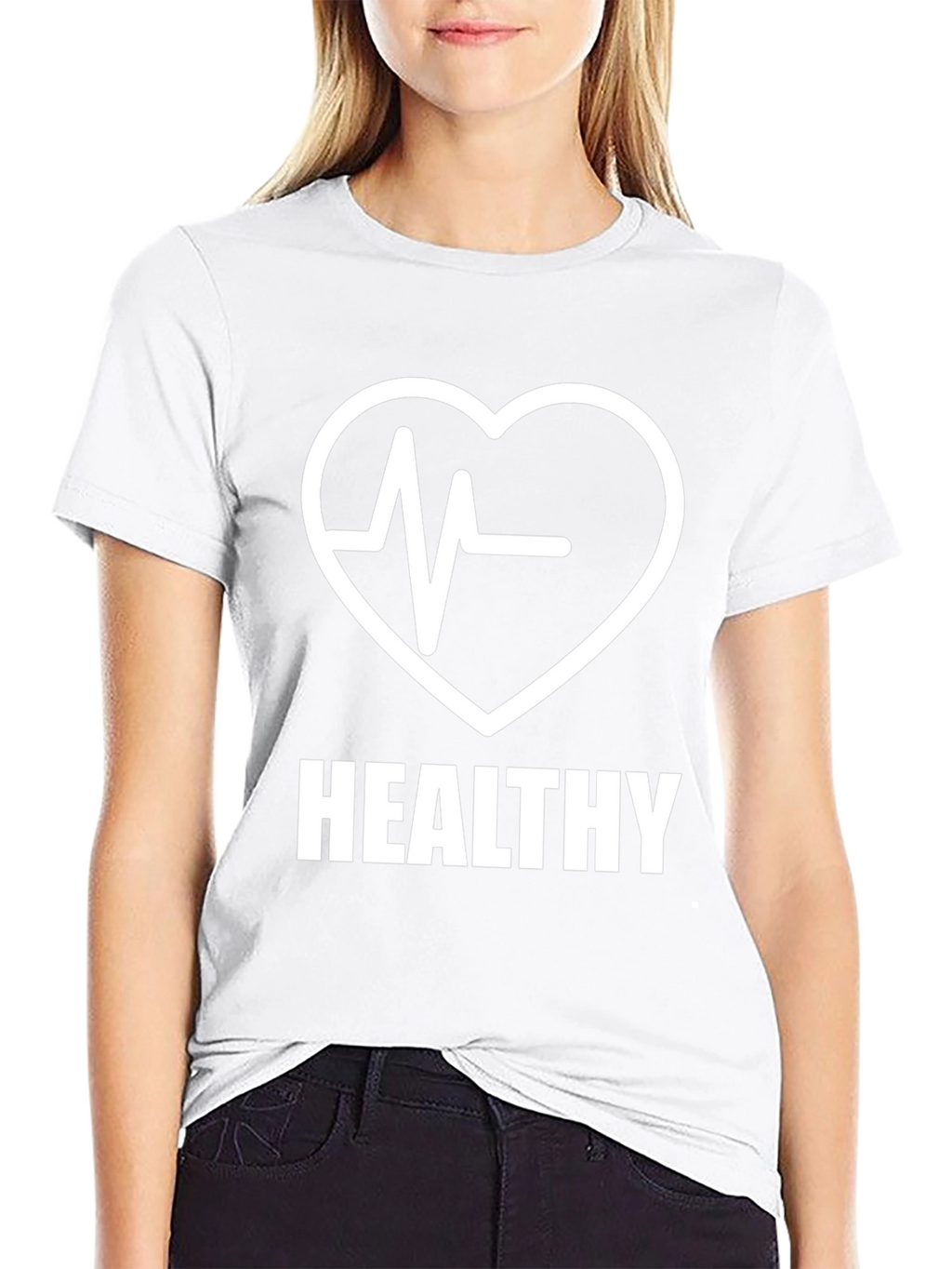 Healthy Heartbeat Graphic T-Shirt - Black