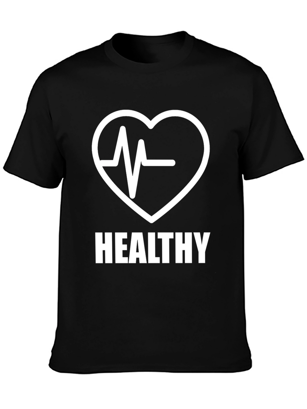 Healthy Heartbeat Graphic T-Shirt - Black