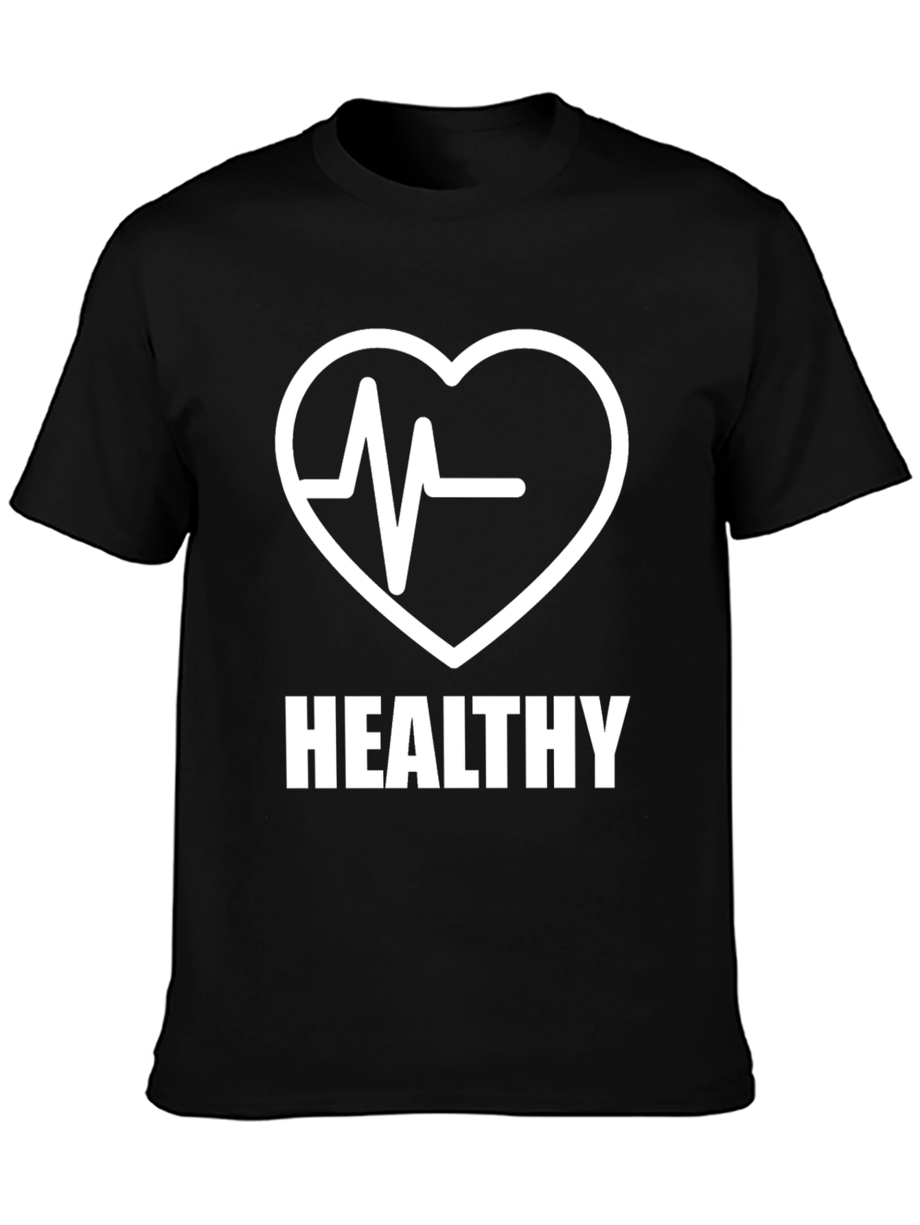 Healthy Heartbeat Graphic T-Shirt - Black