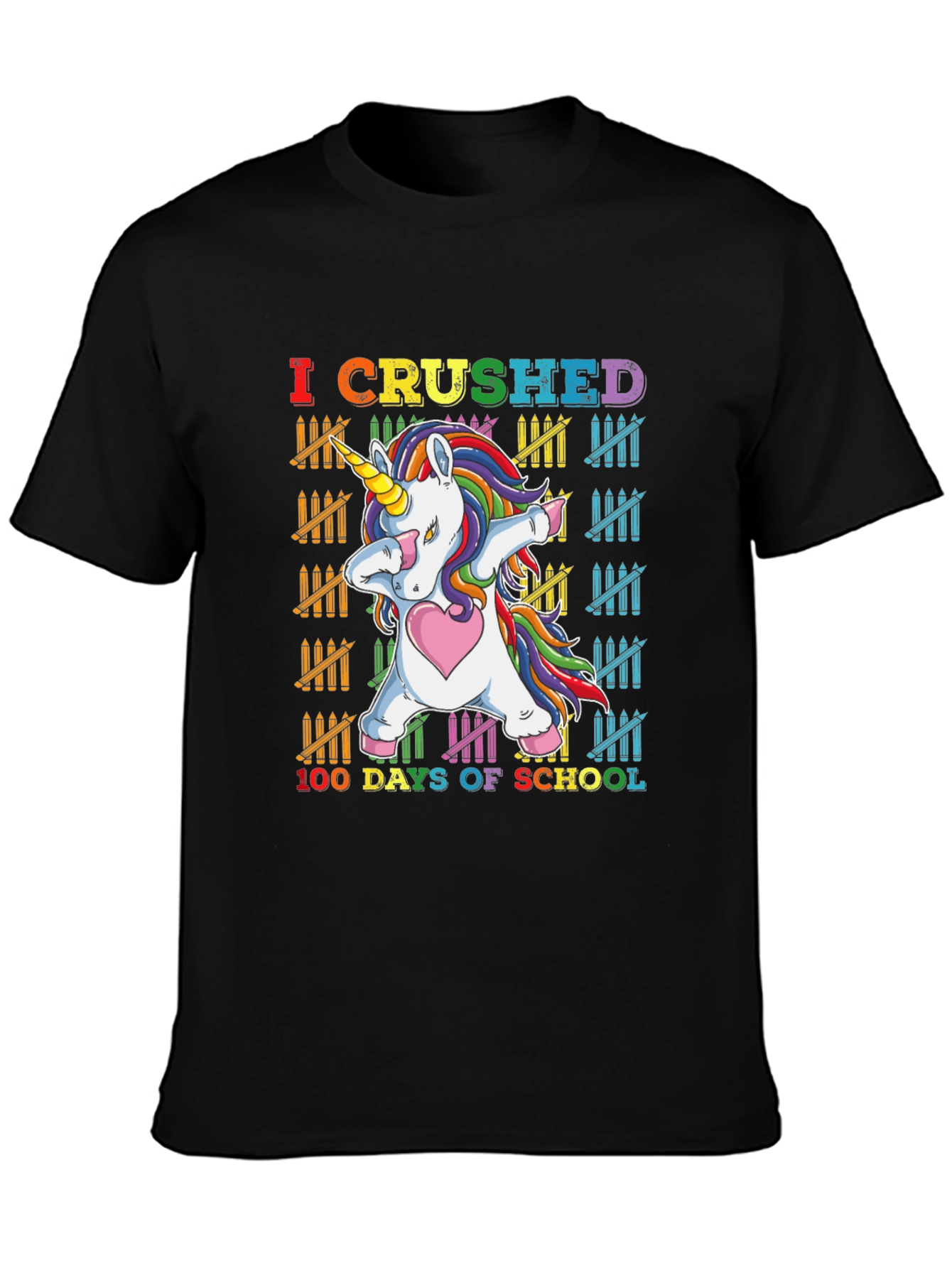 I Crushed 100 Days of School Unicorn T-Shirt