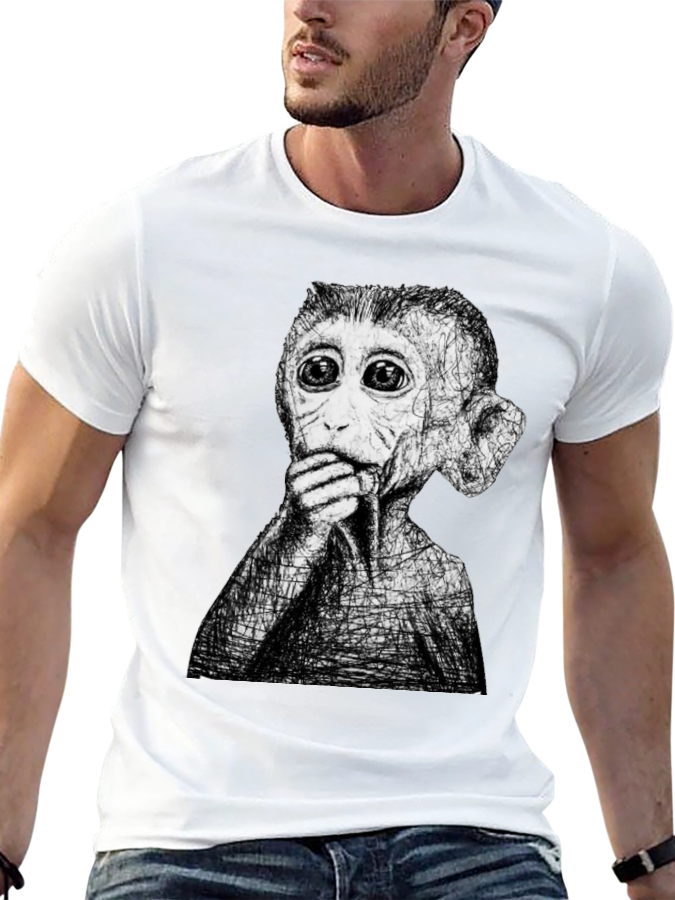 Surreal Monkey T-Shirt - Unique Graphic Tee
