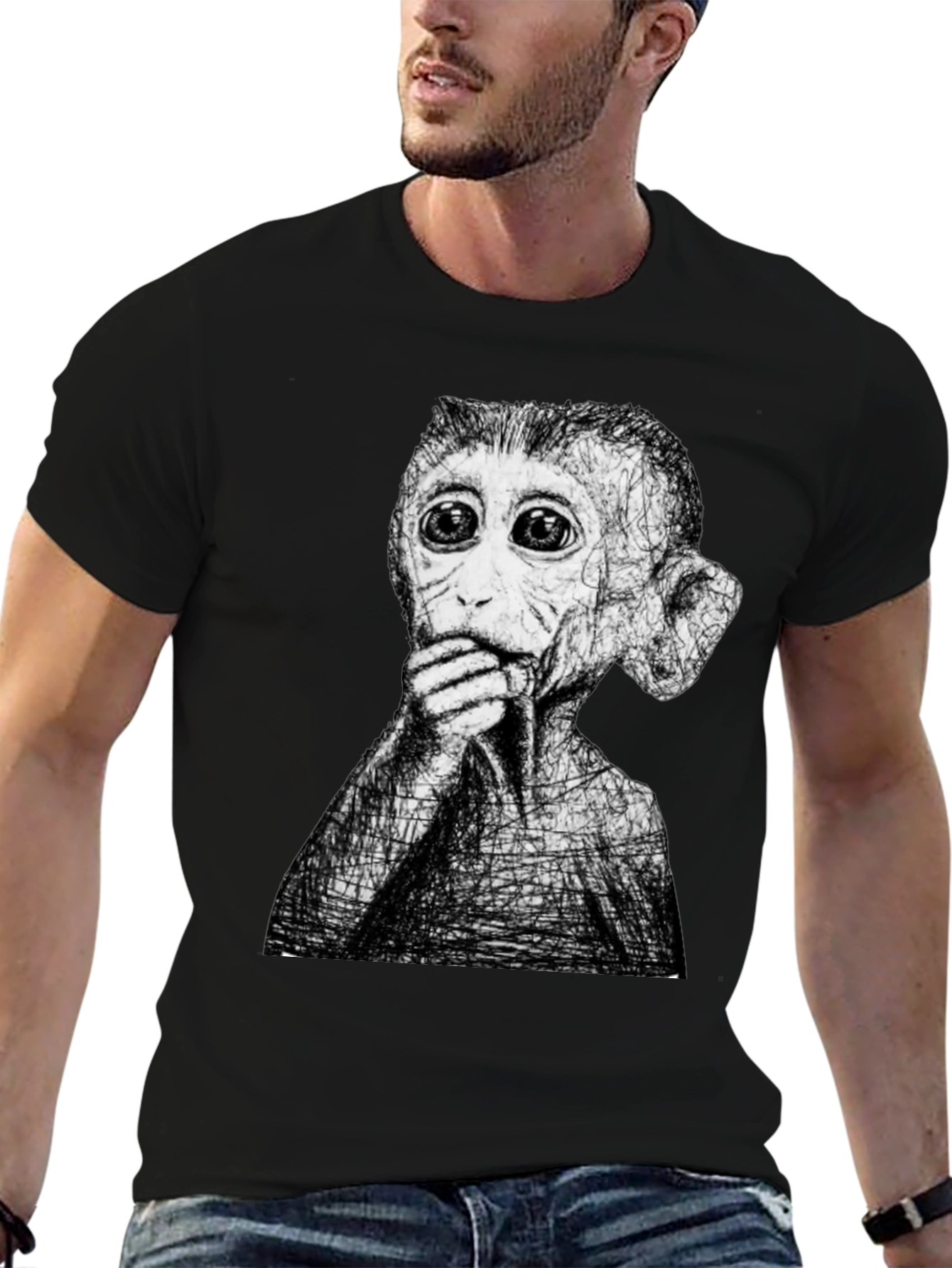Surreal Monkey T-Shirt - Unique Graphic Tee