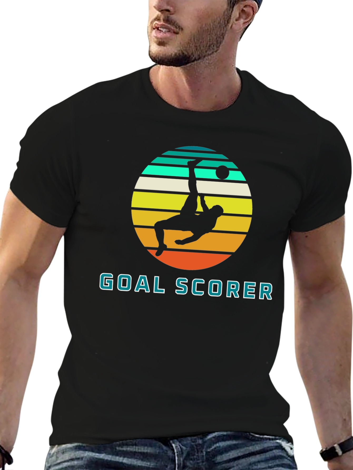 Goal Scorer Soccer Graphic Tee - Black