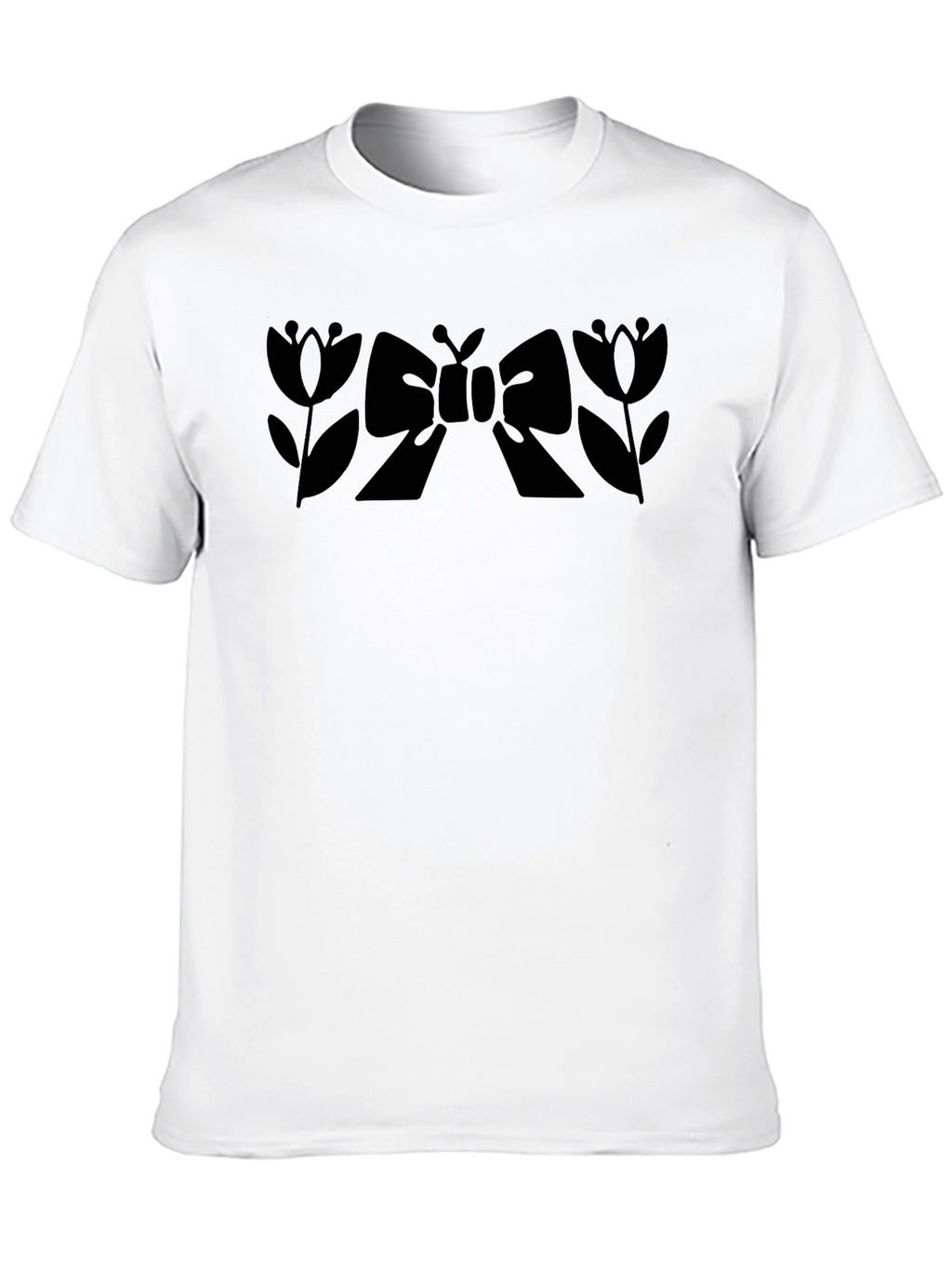 Floral Bow T-Shirt - Modern Graphic Tee