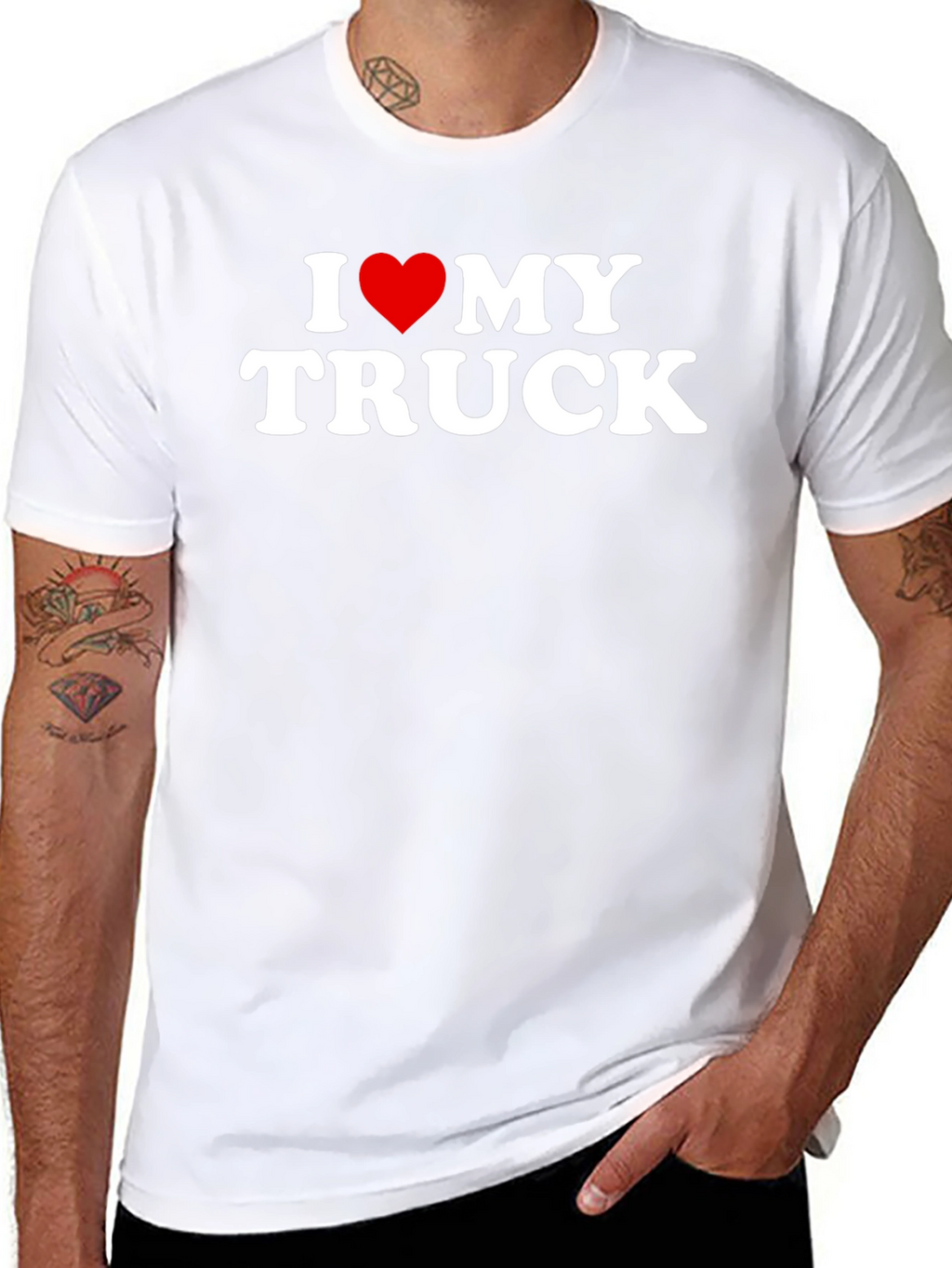 I Love My Truck Graphic Tee - Black