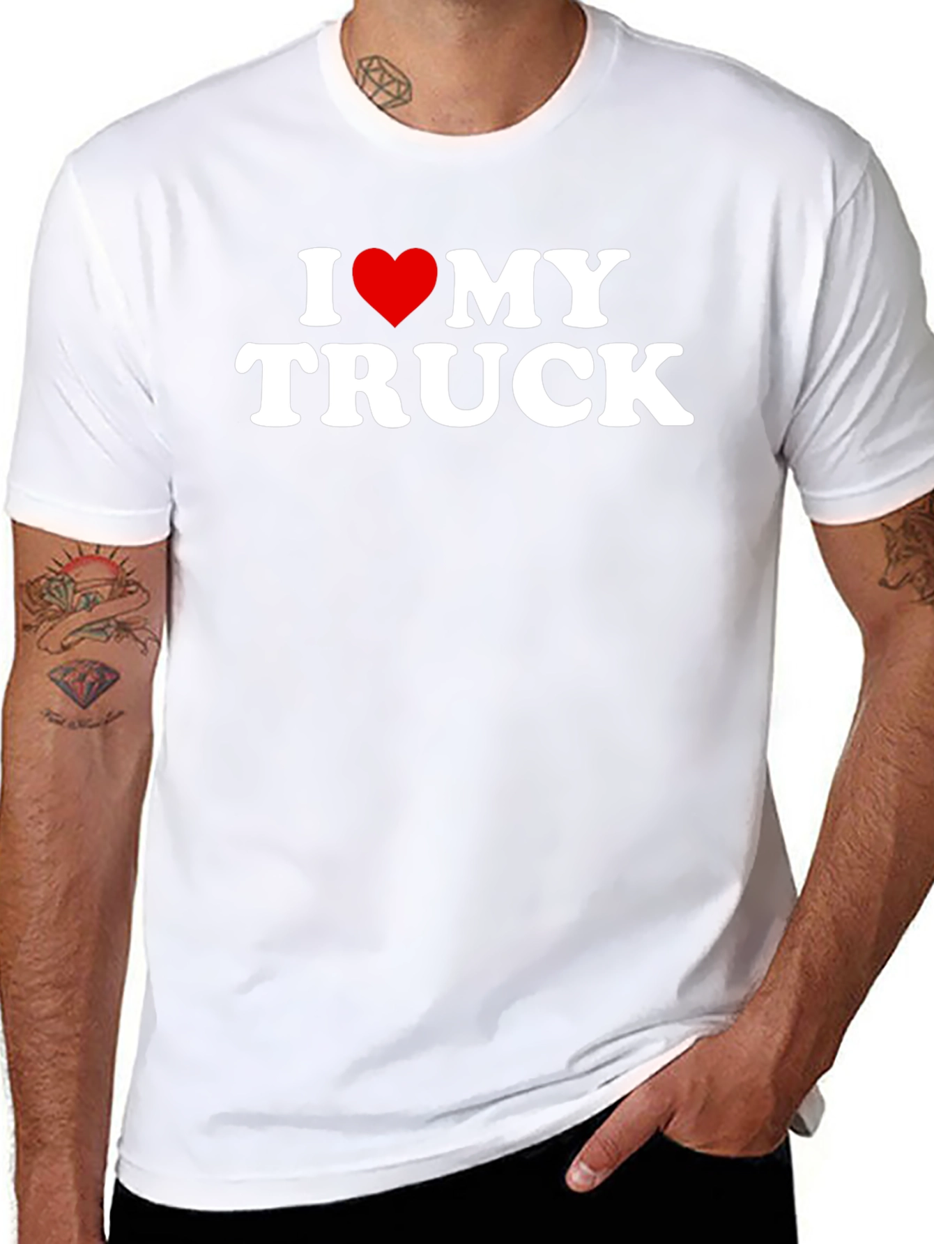I Love My Truck Graphic Tee - Black