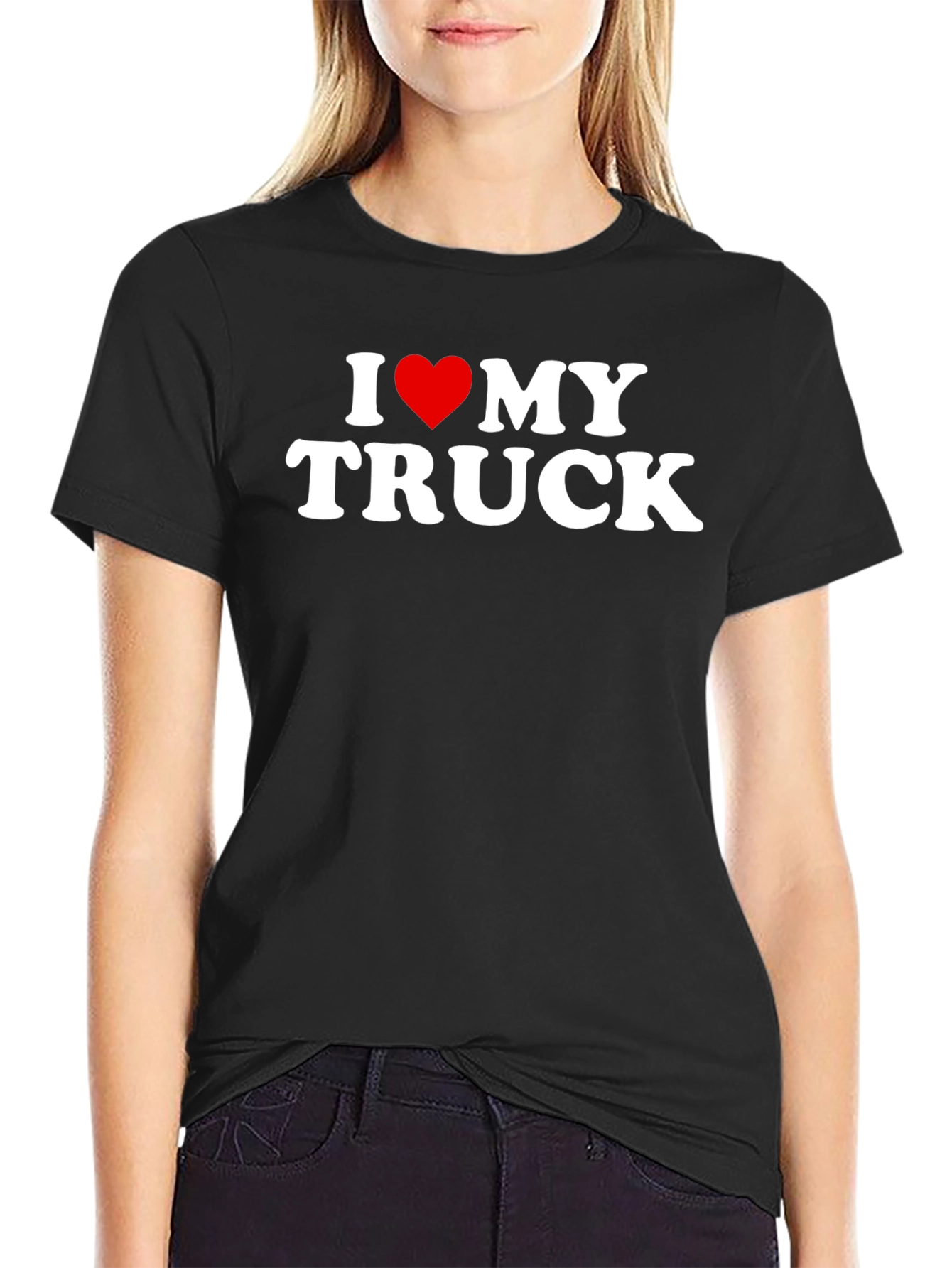 I Love My Truck Graphic Tee - Black
