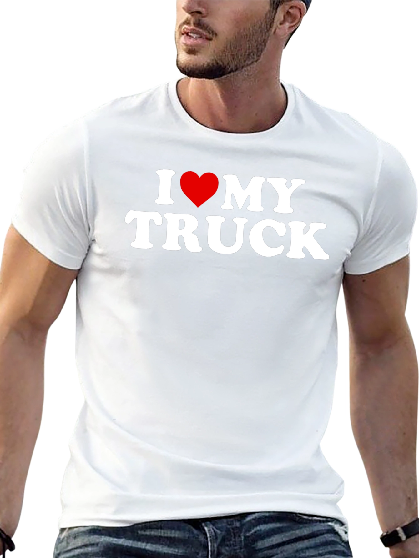 I Love My Truck Graphic Tee - Black