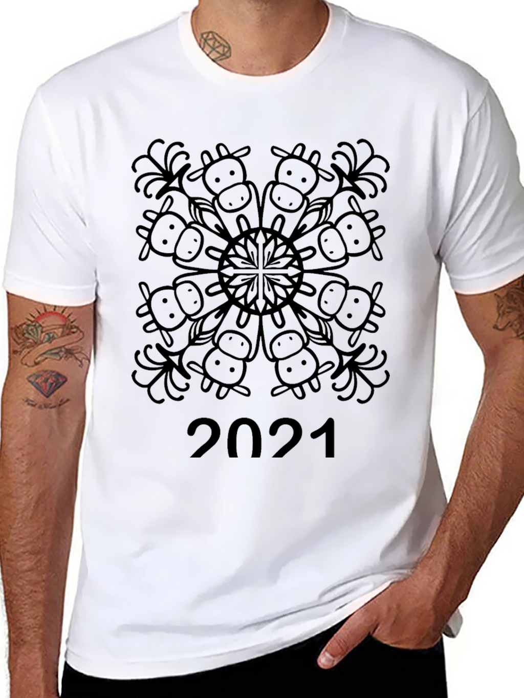 Cow Zodiac 2021 Black T-Shirt