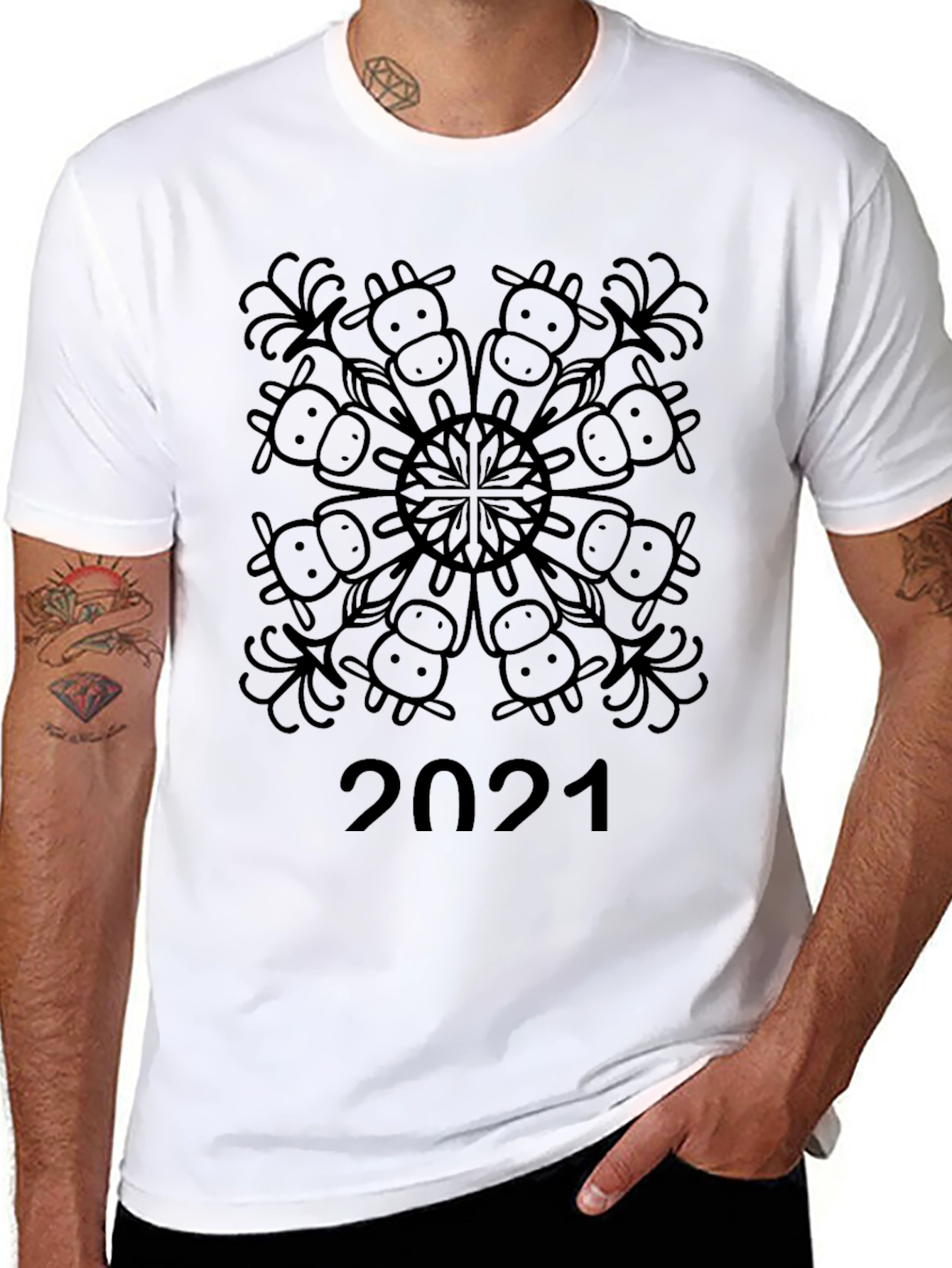 Cow Zodiac 2021 Black T-Shirt