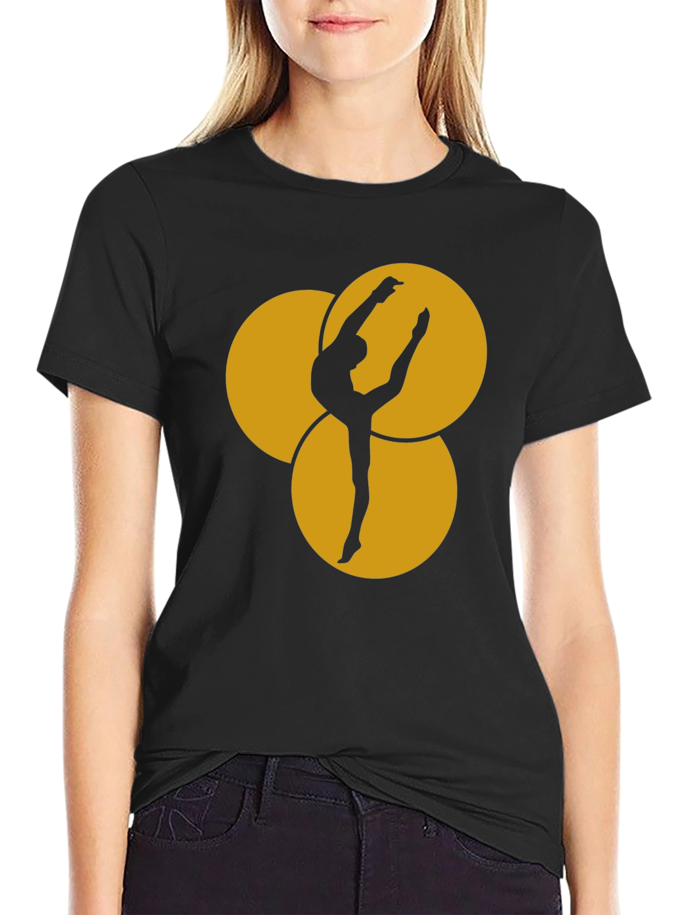 Dance Silhouette Graphic Tee - Black