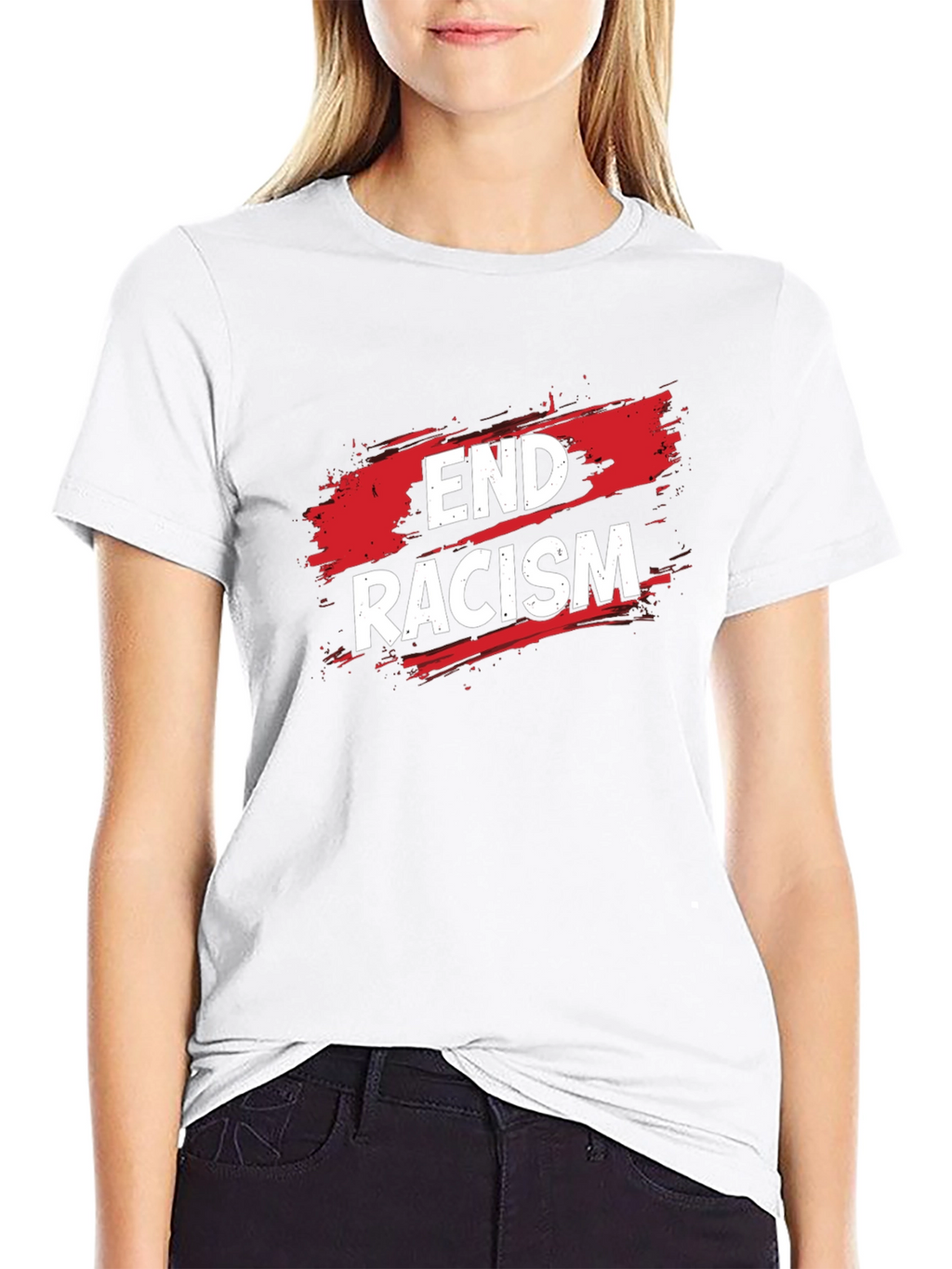 End Racism Graphic Tee - Black