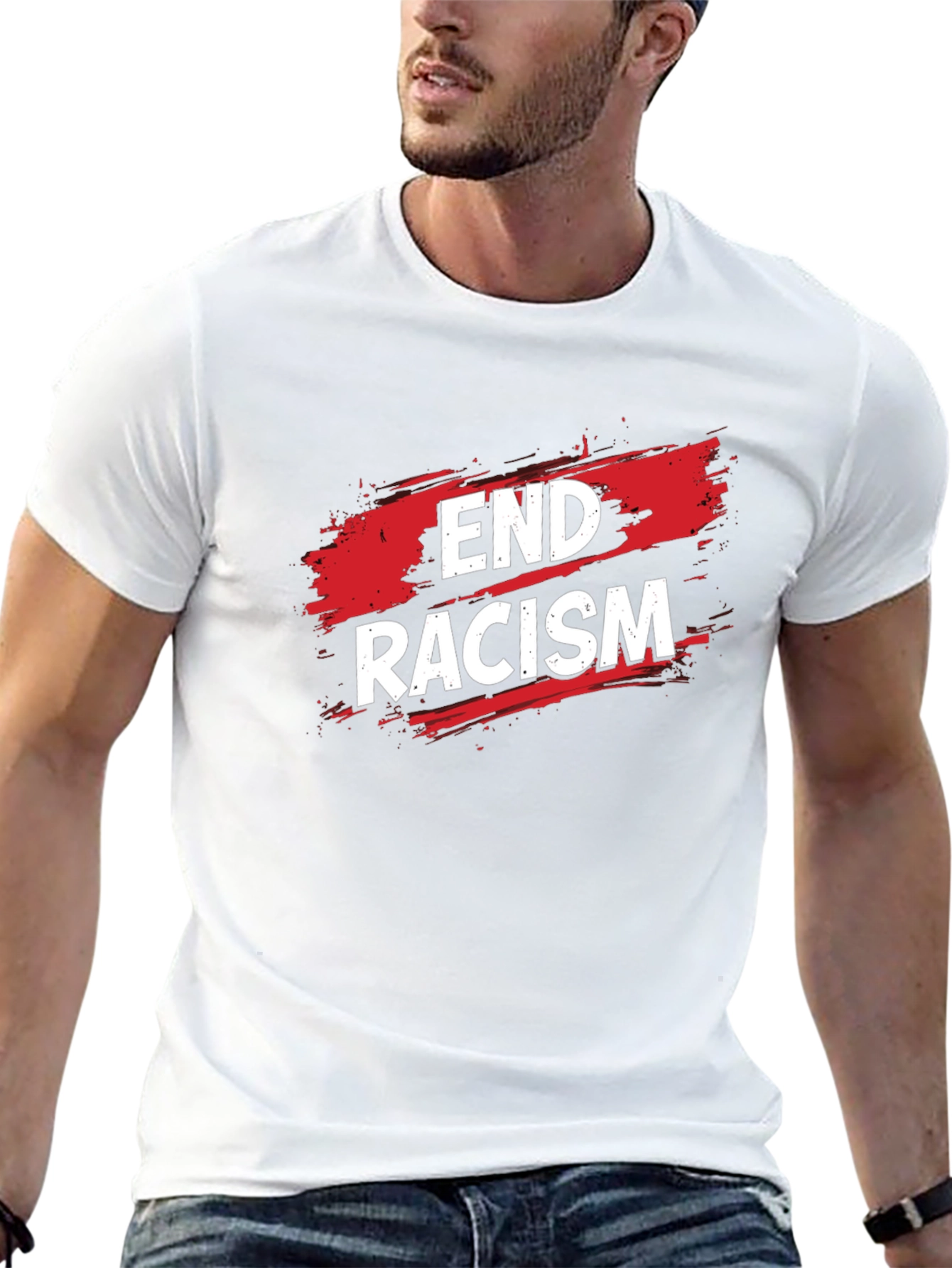 End Racism Graphic Tee - Black