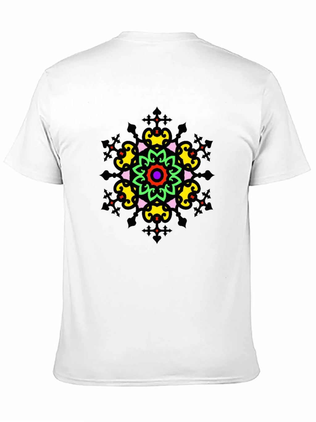 Vibrant Mandala Graphic Tee - Stylish Unisex Black T-Shirt
