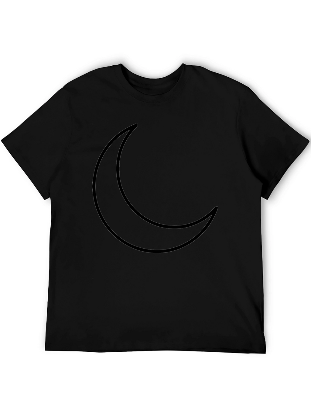 Crescent Moon Graphic Black T-Shirt