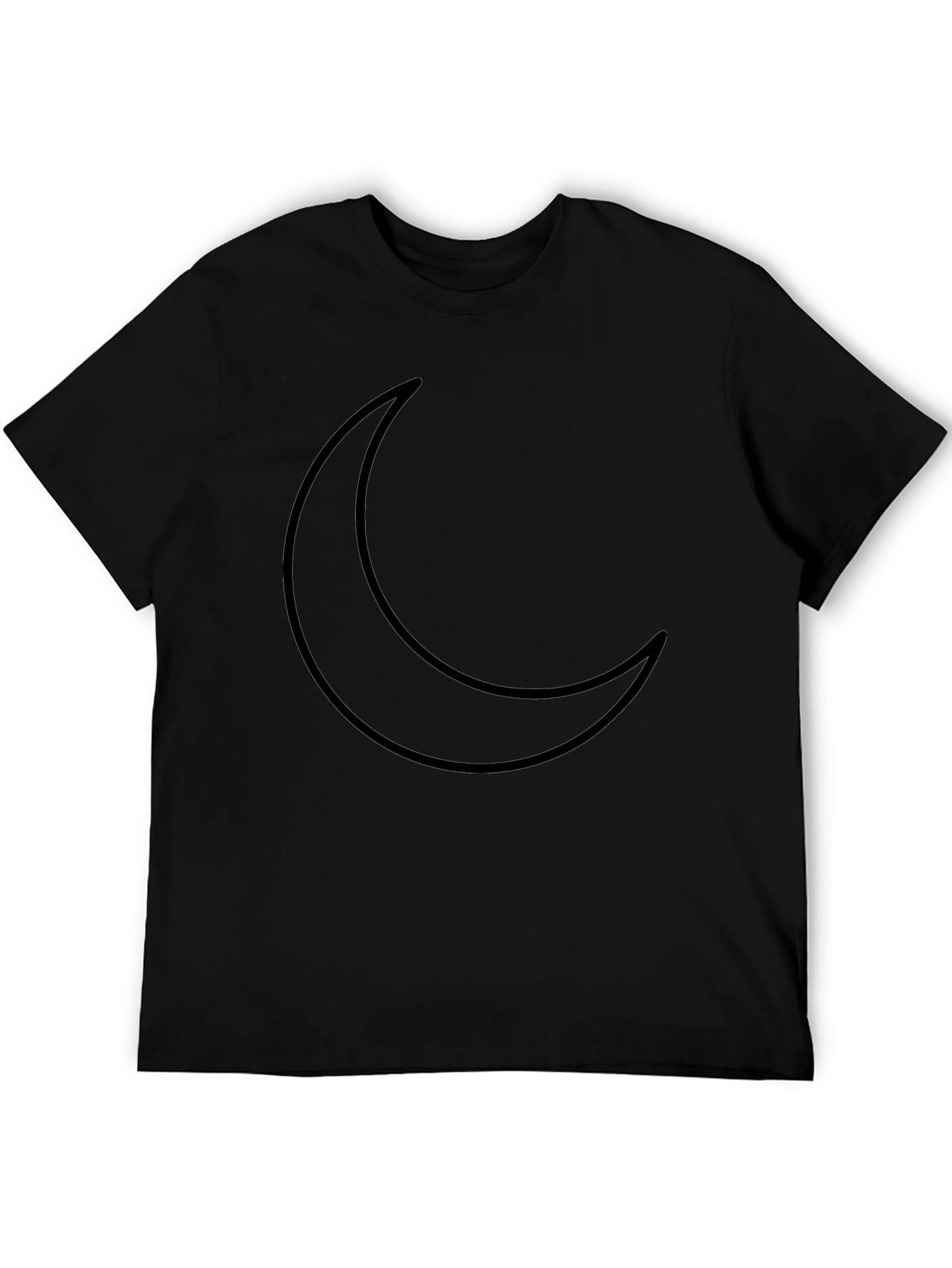 Crescent Moon Graphic Black T-Shirt